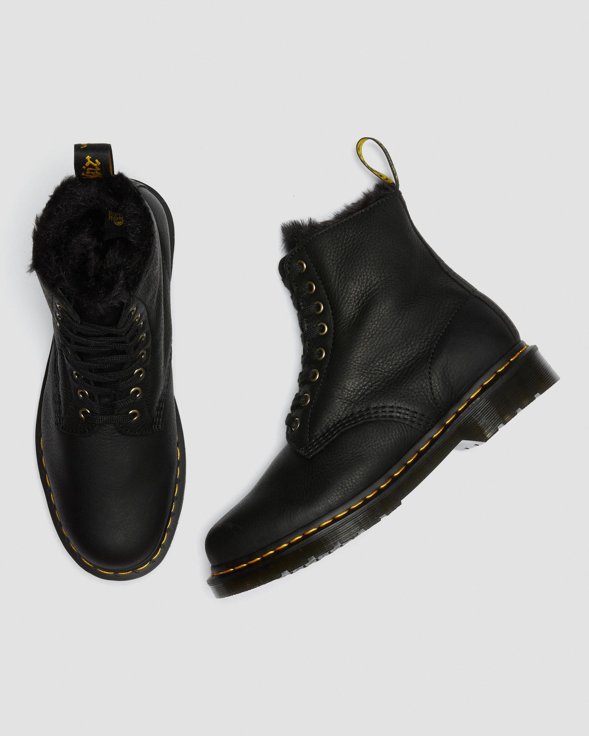 dr martens 1460 mono fur lined