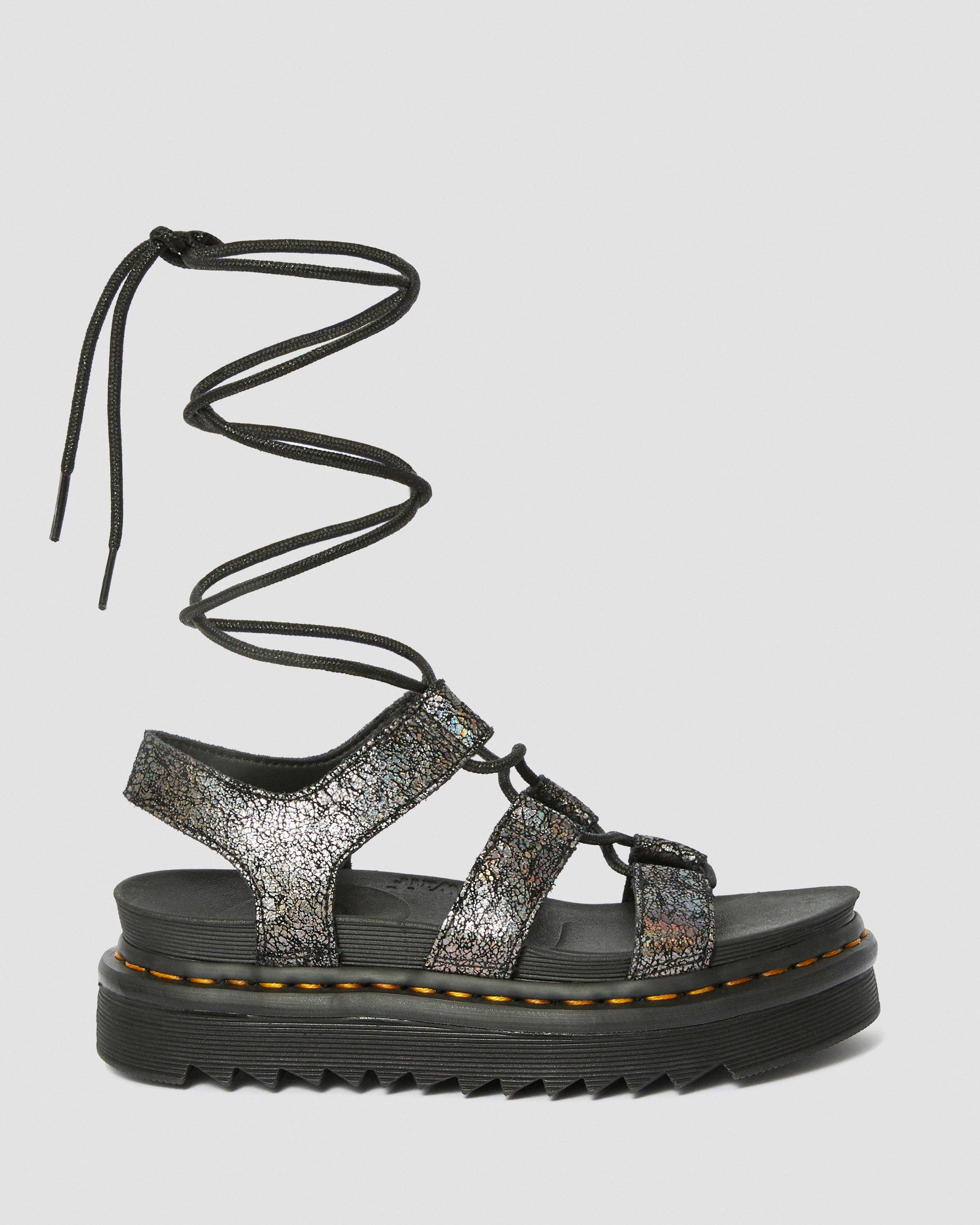 NARTILLA II IRIDESCENT CRACKLE SANDALS Dr. Martens