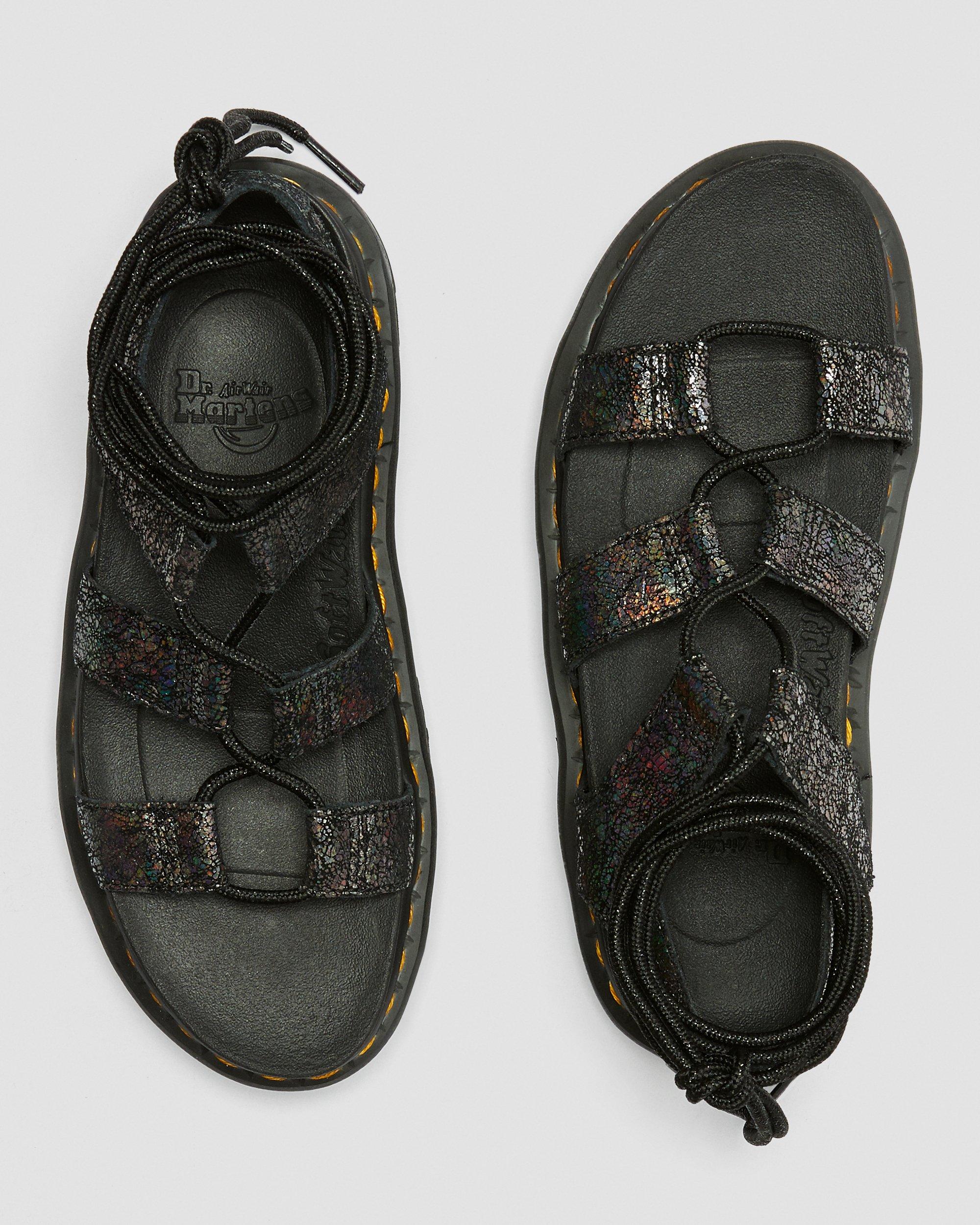 Dr. Martens サンダル Nartilla Women's Metallic Gladiator Sandals in GUNMETAL | Dr. Martens™