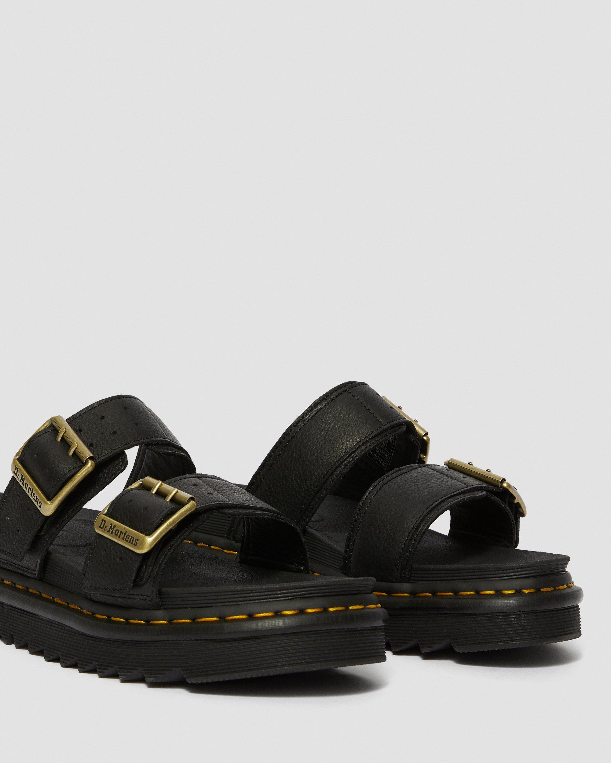 Myles II Ambassador Leather Buckled Sandals in BLACK | Dr. Martens™
