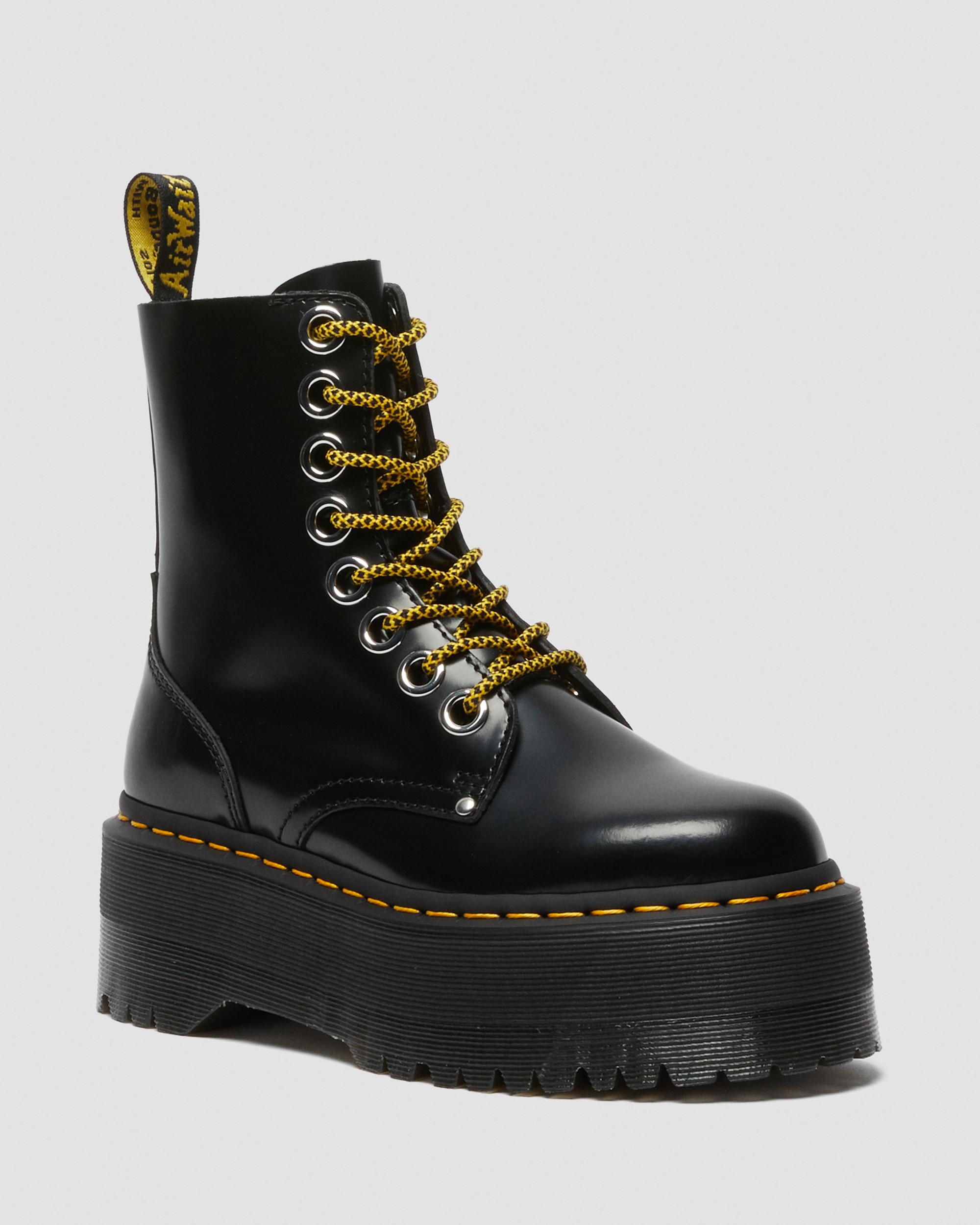 Jadon Max Buttero Leather Platform Boots in Black | Dr. Martens