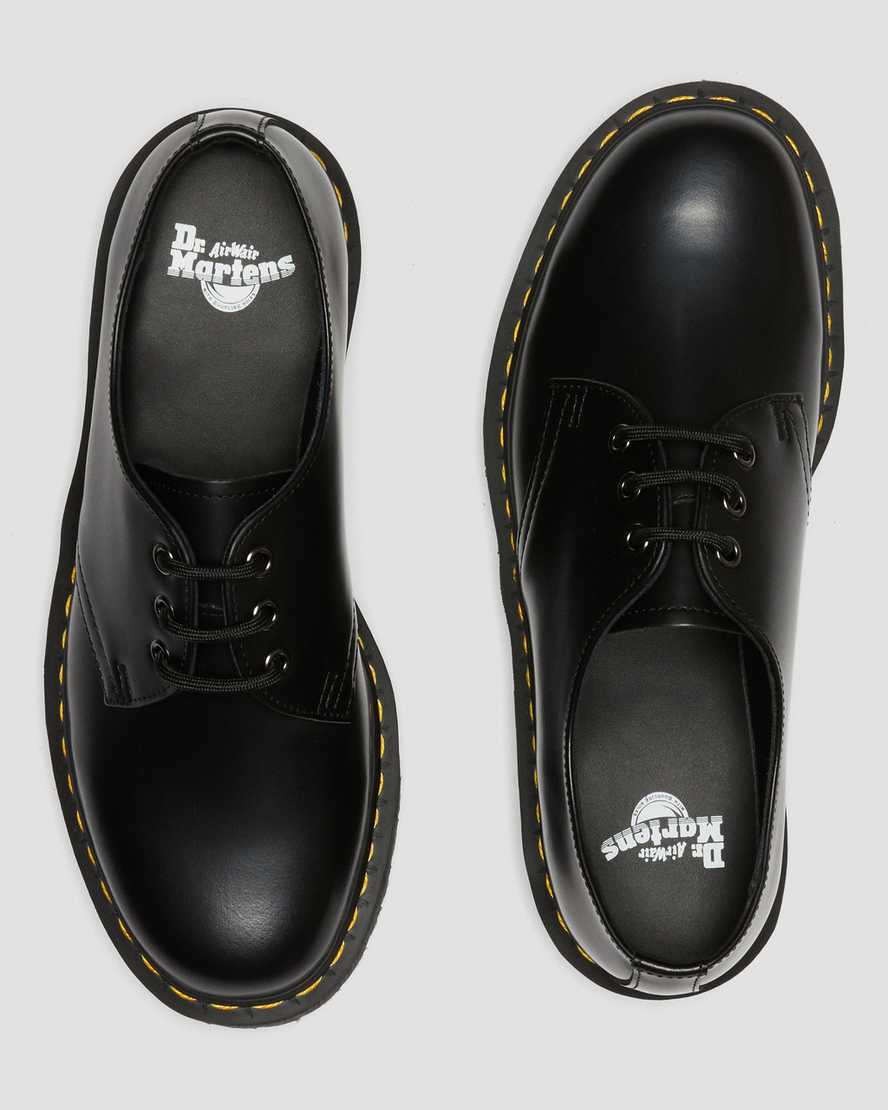 Chaussures plateformes Quad 1461 en cuir Smooth en noirChaussures plateformes Quad 1461 en Cuir Dr. Martens
