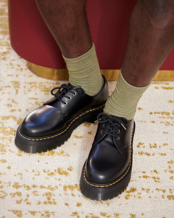 1461 Smooth Leather Platform Shoes in Black | Dr. Martens 1461 Smooth Leather Platform Shoes in Black | Dr. Martens
