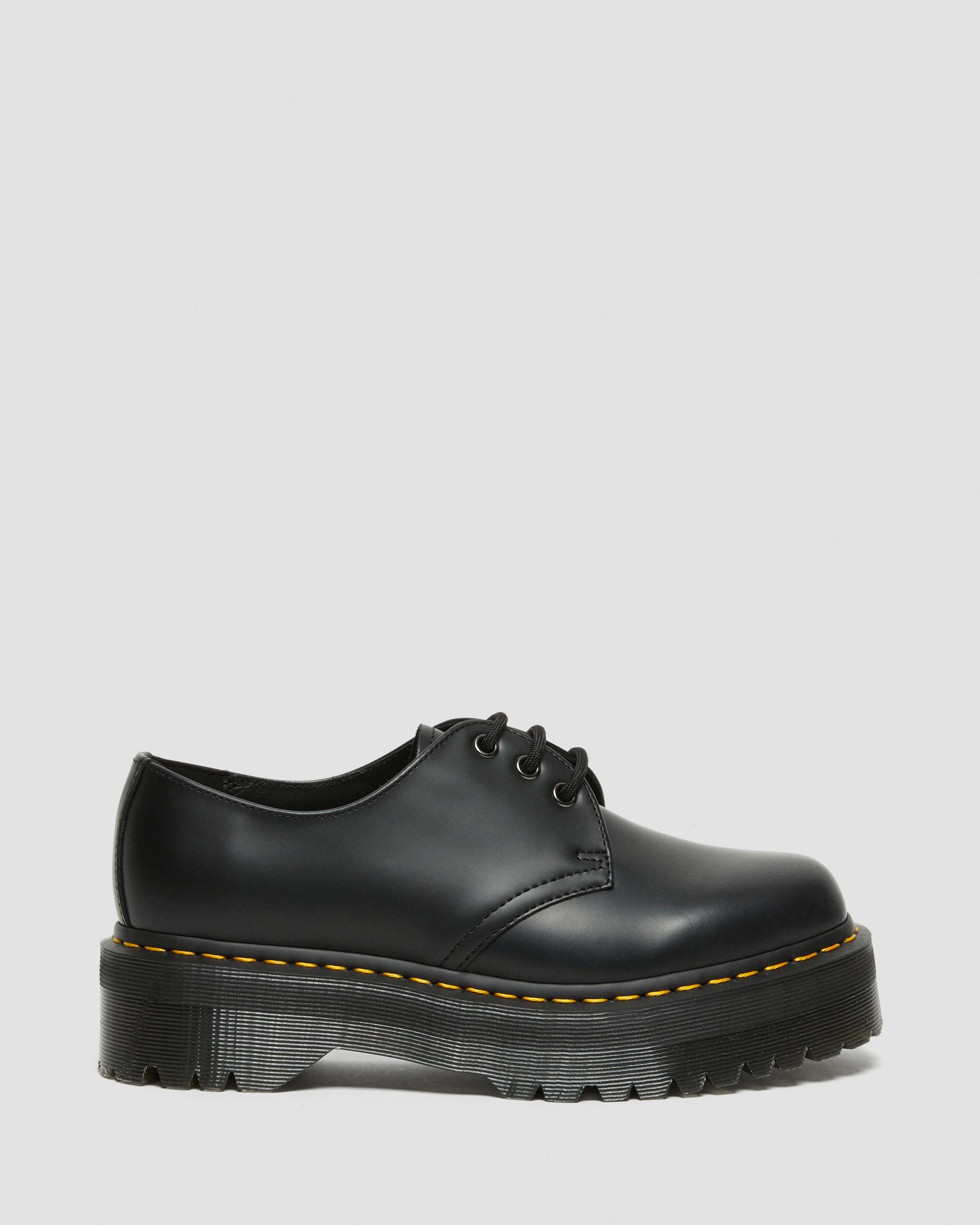 1461 Smooth Leather Platform Shoes in Black | Dr. Martens