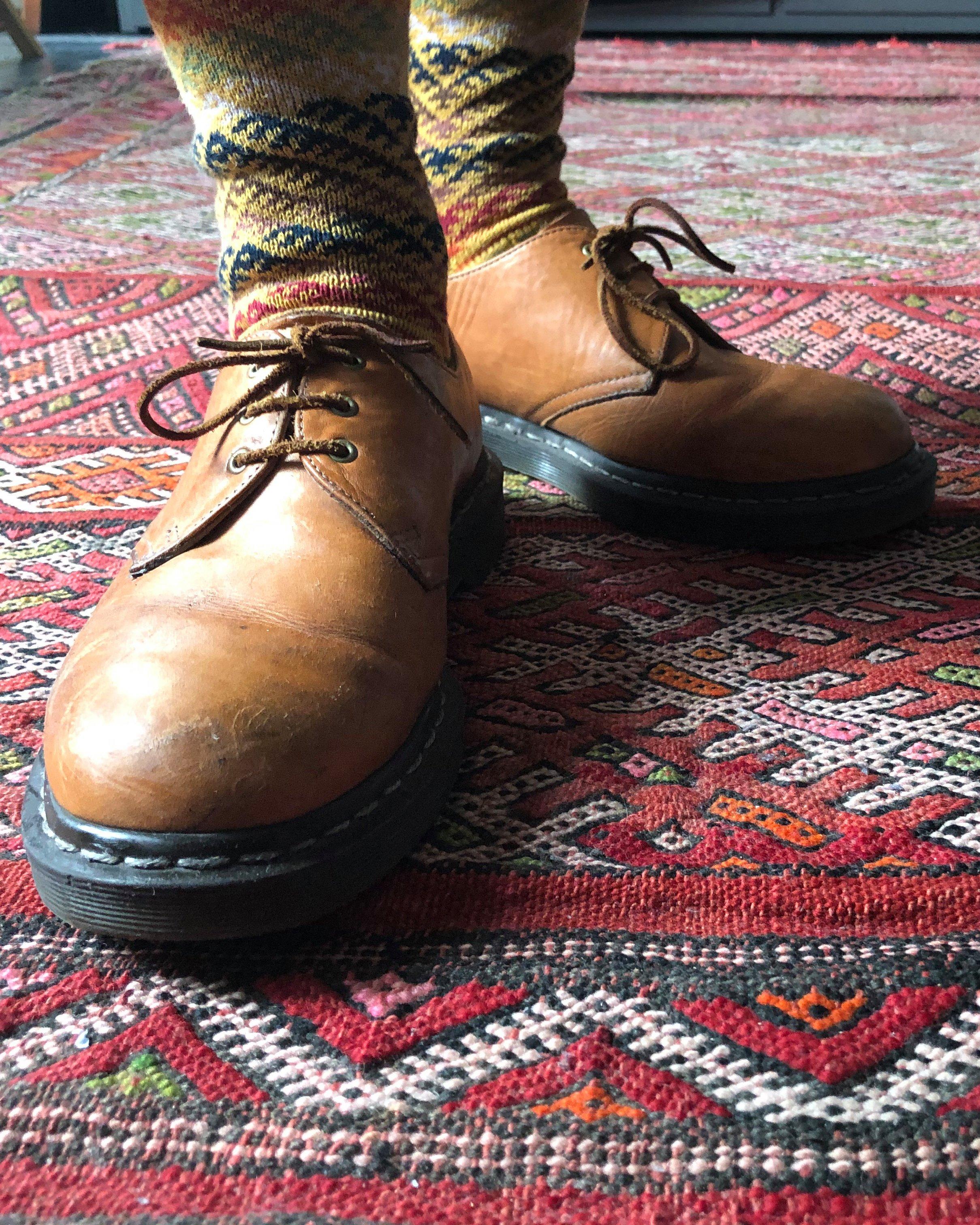 Dr. Martens Tan Leather Oxfords 1461 Veg Tan Leather Oxford Shoes in Natural | Dr. Martens main image 2