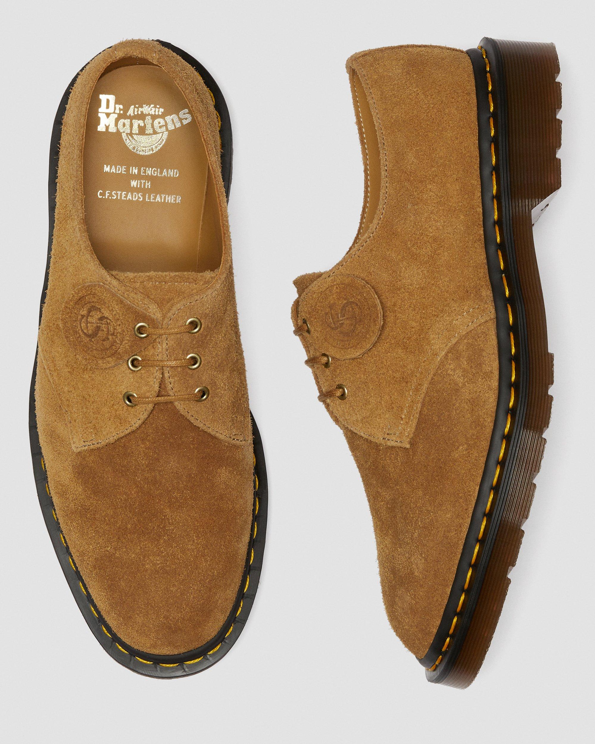 1461 Made In England Suede Oxford Shoes in Brown | Dr. Martens display picture 1