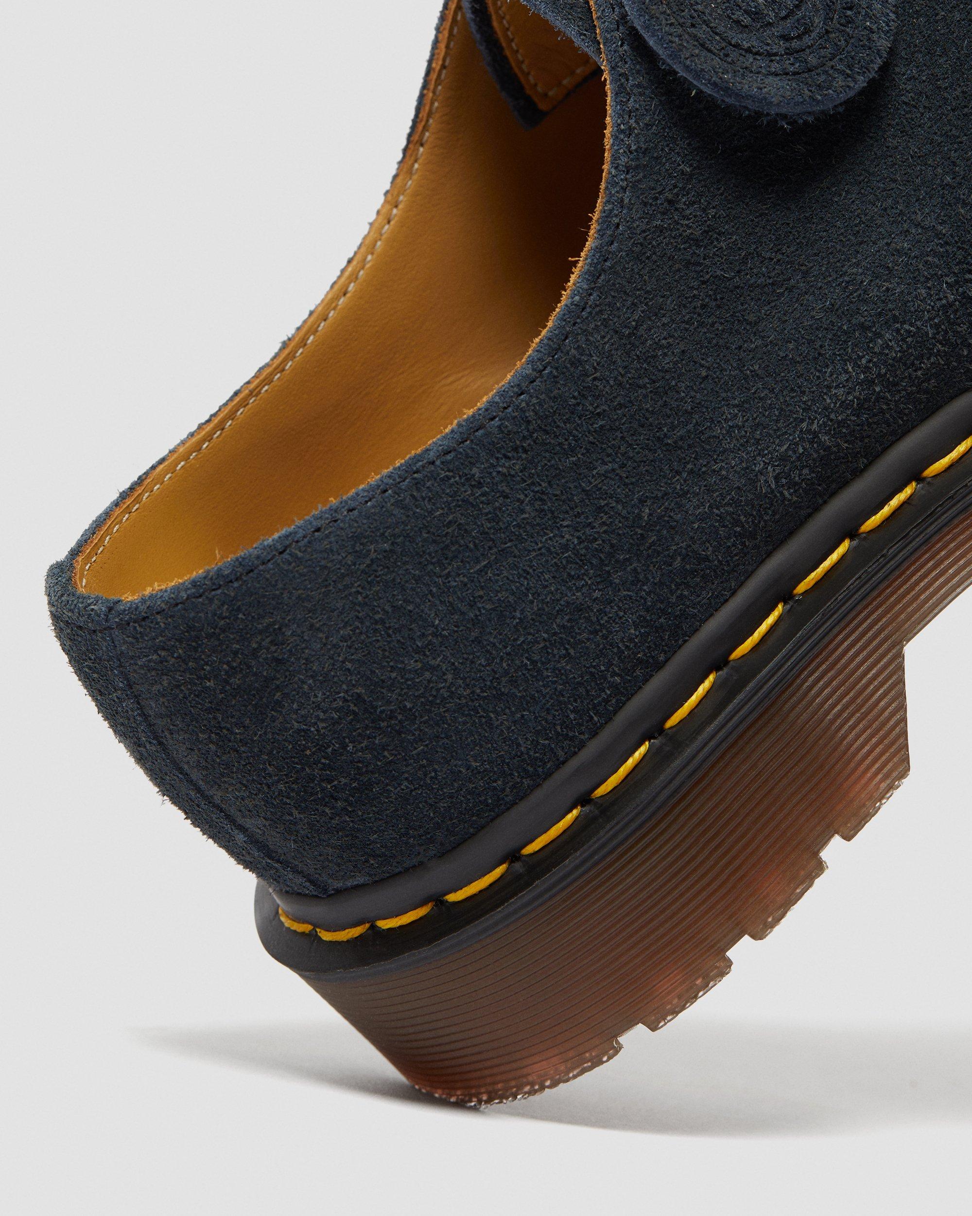 1461 Made In England Suede Oxford Shoes in Indigo | Dr. Martens display picture 1