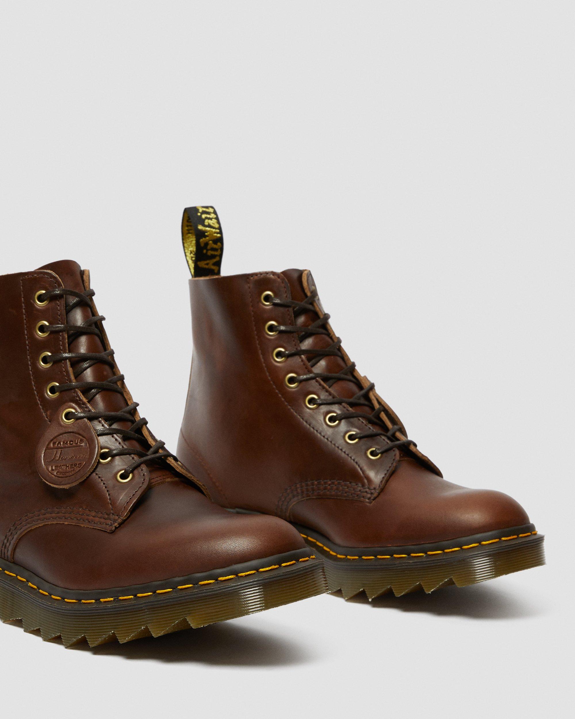 1460 Pascal Made In England Ripple Sole Boots in DARK BROWN | Dr