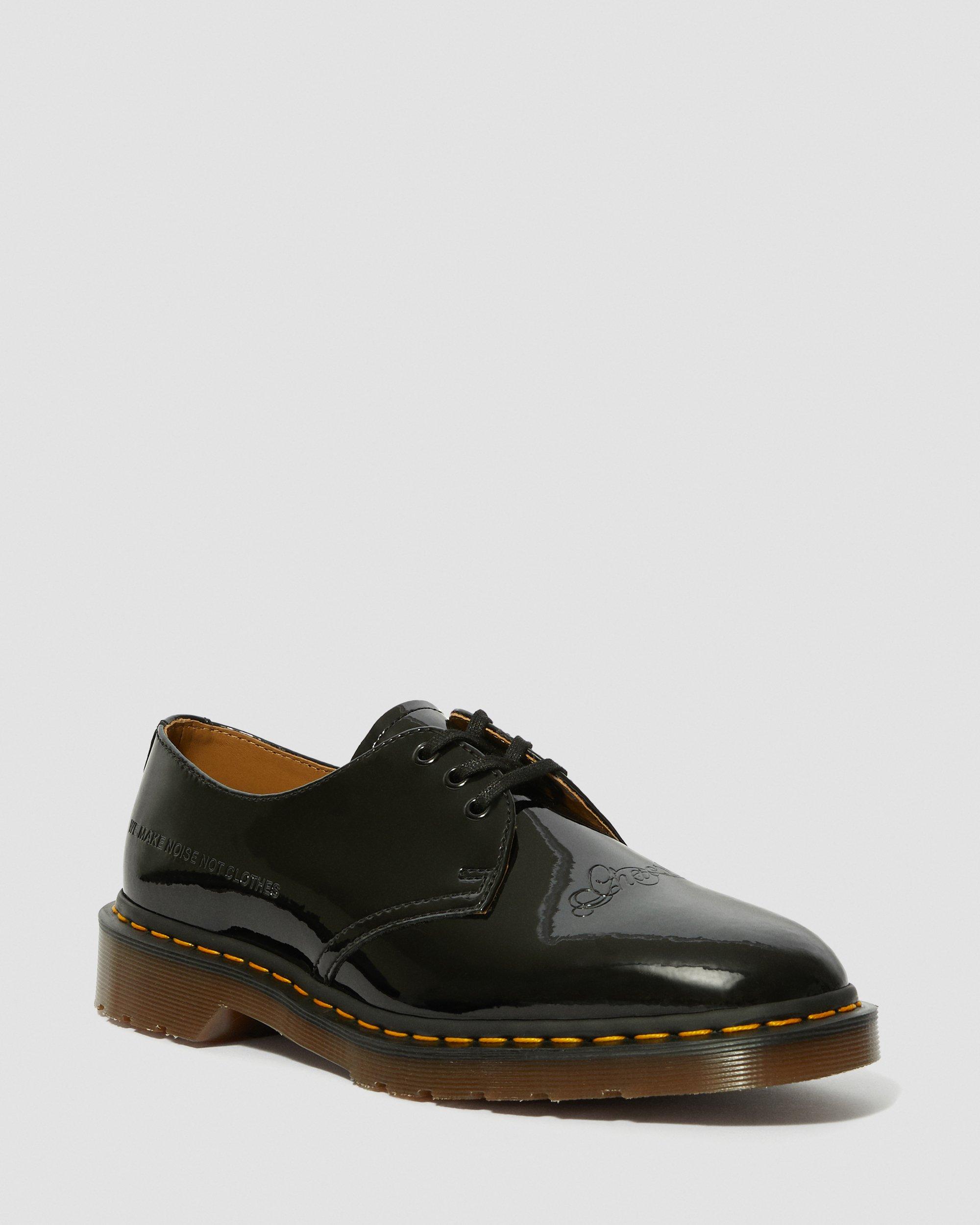 1461 UNDERCOVER PATENT LEATHER SHOES in Black Dr. Martens