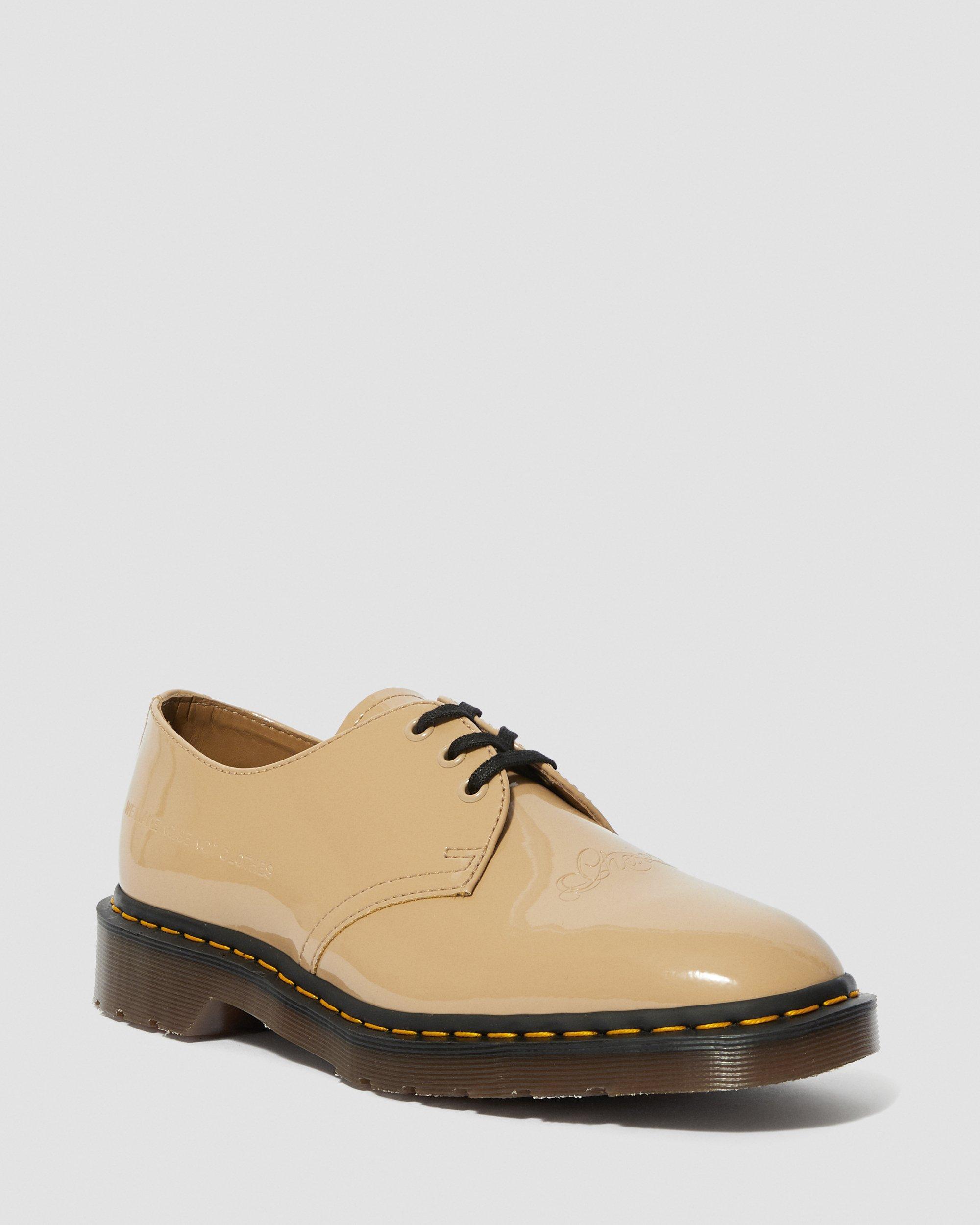 1461 UNDERCOVER PATENT LEATHER SHOES in BEIGE | Dr. Martens™