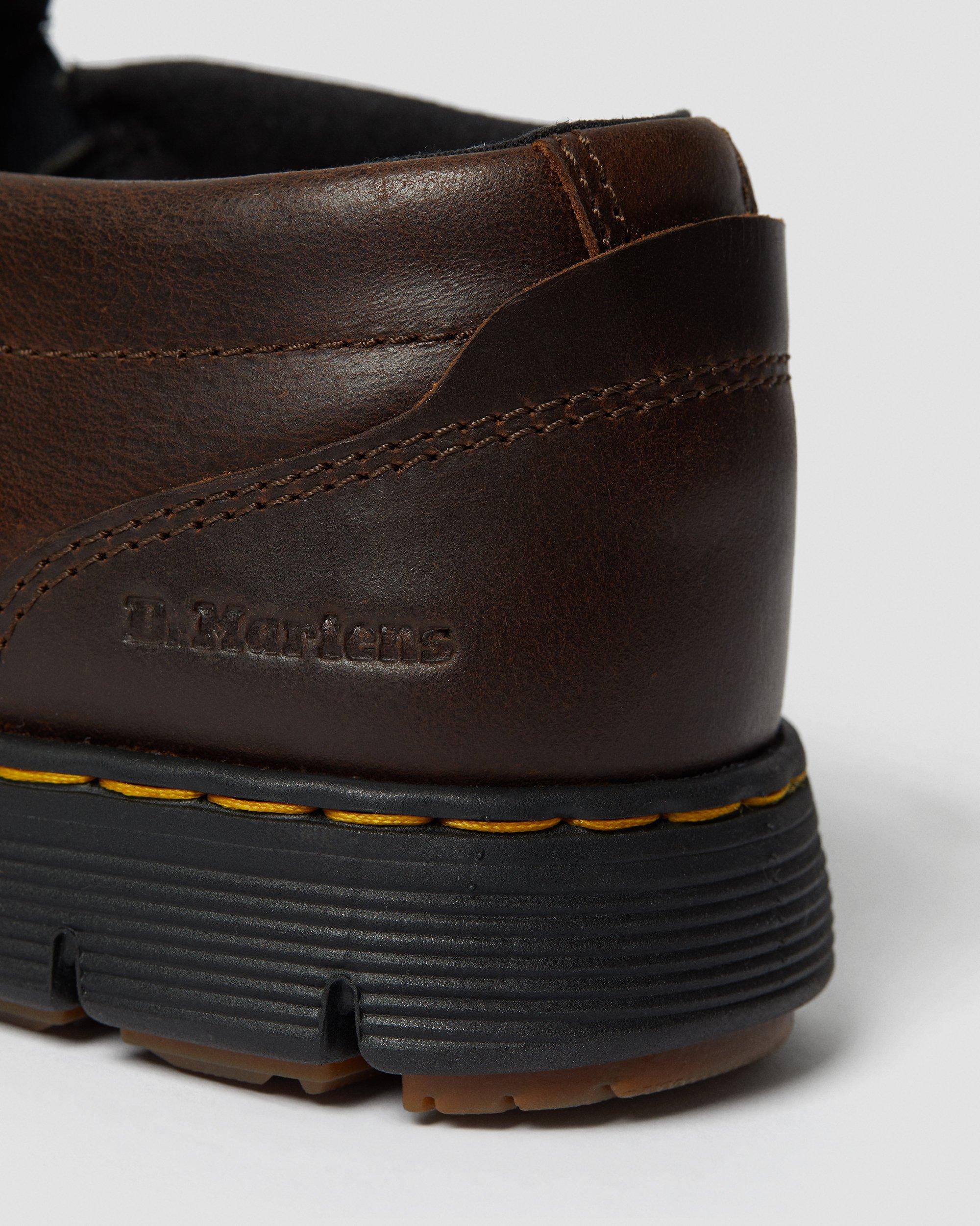 Rhodes Men's Leather Casual Slip On Shoes in Brown | Dr. Martens