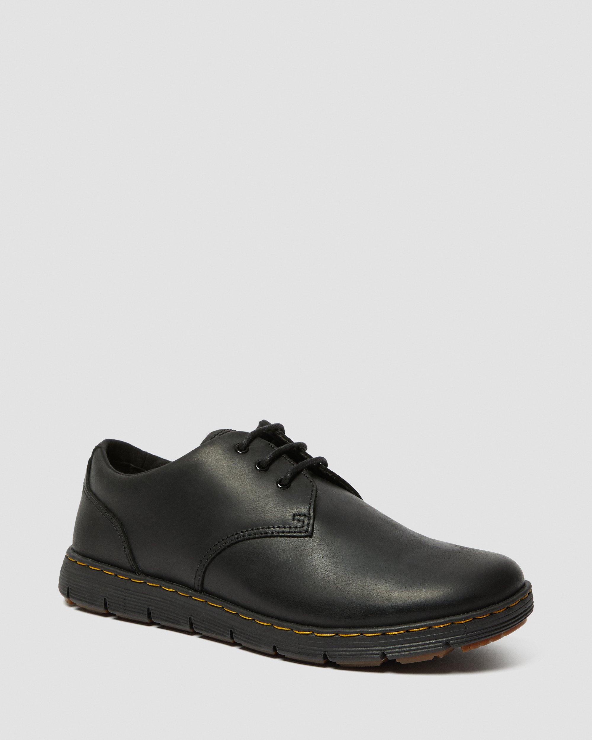 Rhodes Men's Leather Casual Shoes in Black | Dr. Martens