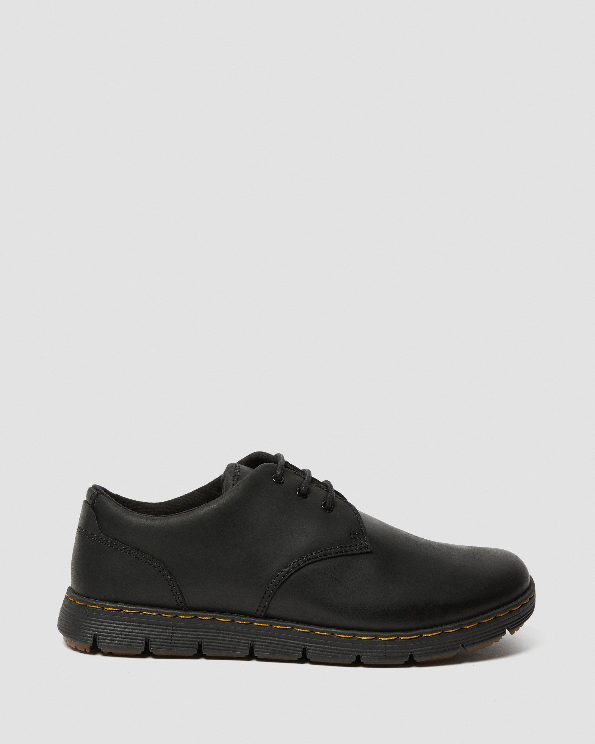 Rhodes Men's Leather Casual Shoes in Black | Dr. Martens
