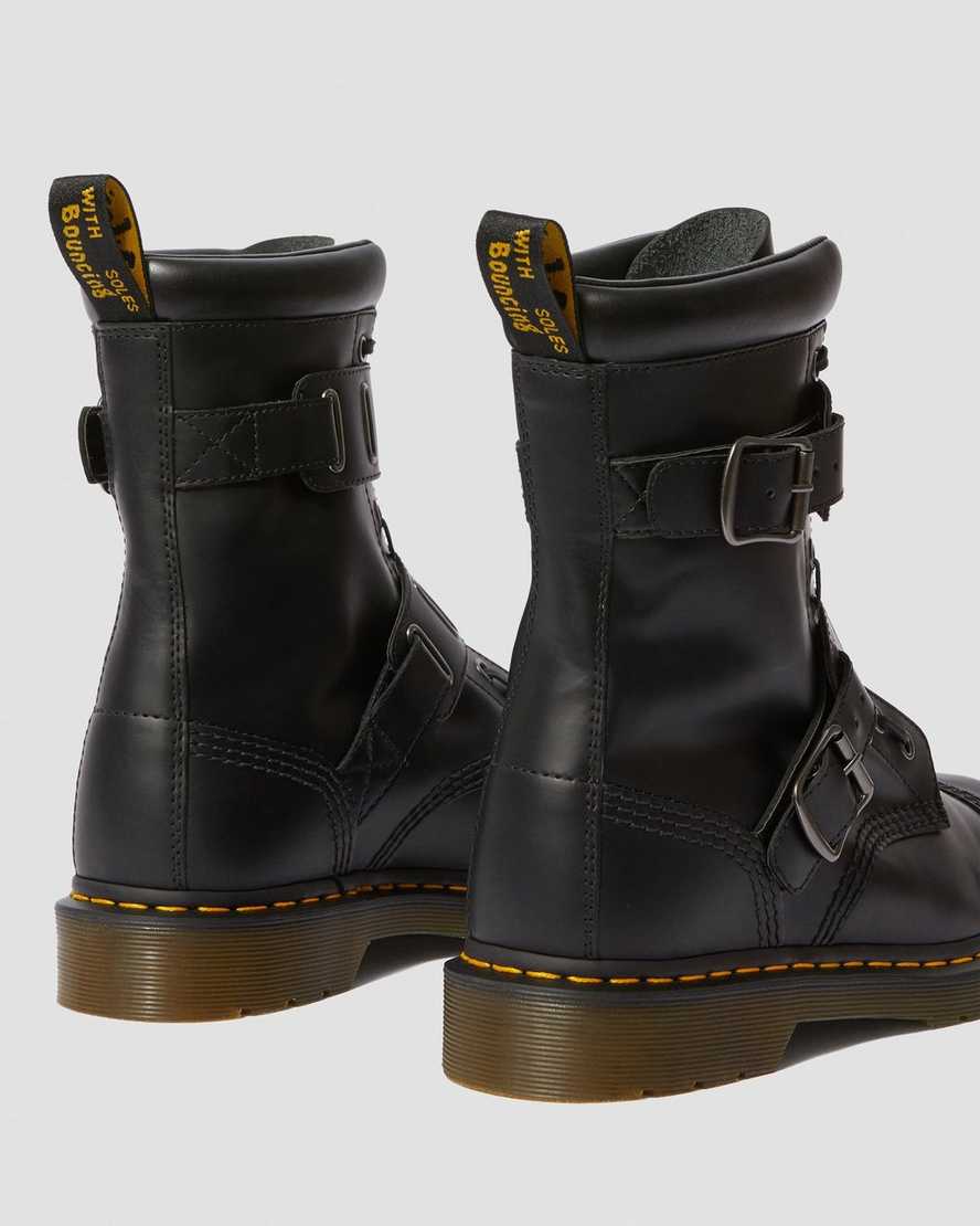 1490 Quynn Smooth Leather Buckle Lace Up Boots | Dr Martens