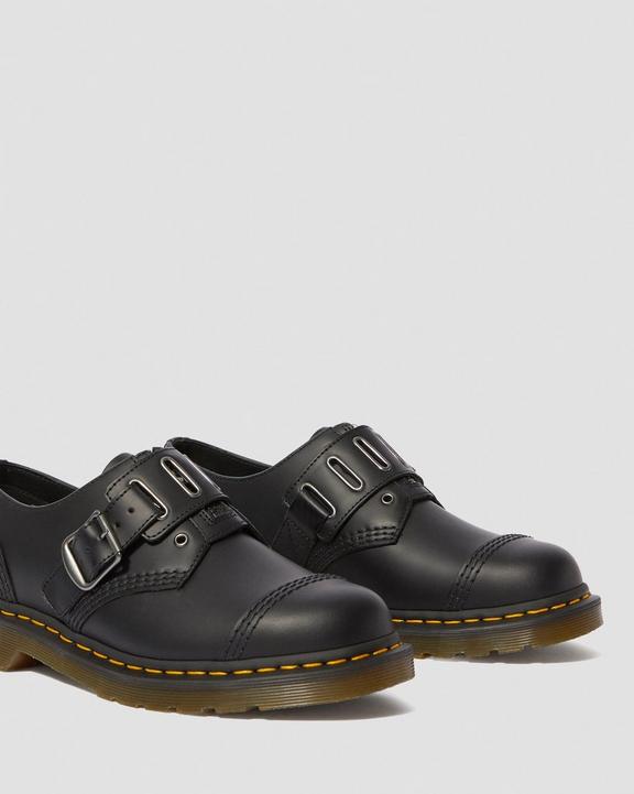 Quynn Buckle Leather Shoes Dr. Martens