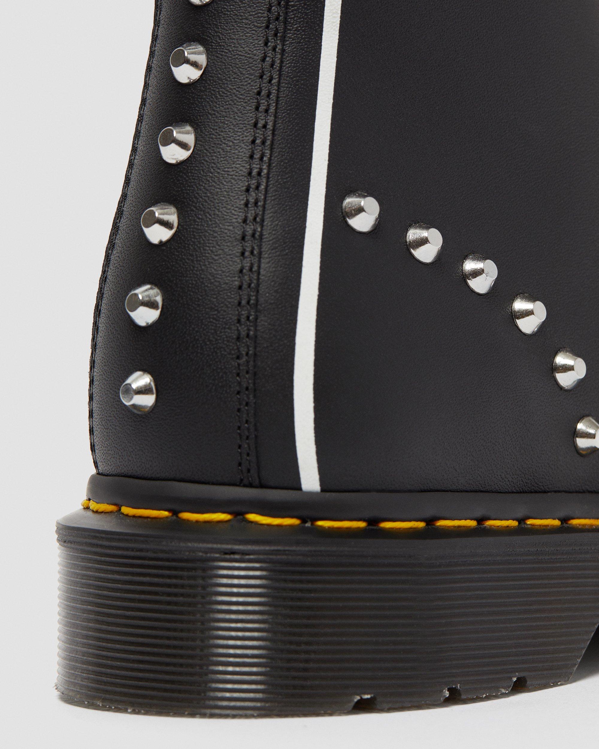 DR MARTENS 1460 Leather Studded Lace Up Boots