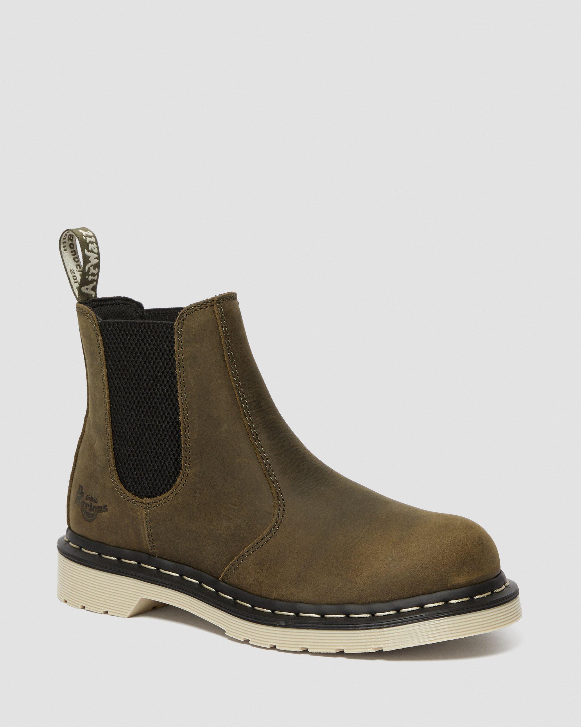 Arbor Women's Steel Toe Chelsea Work Boots in DMS OLIVE | Dr. Martens™