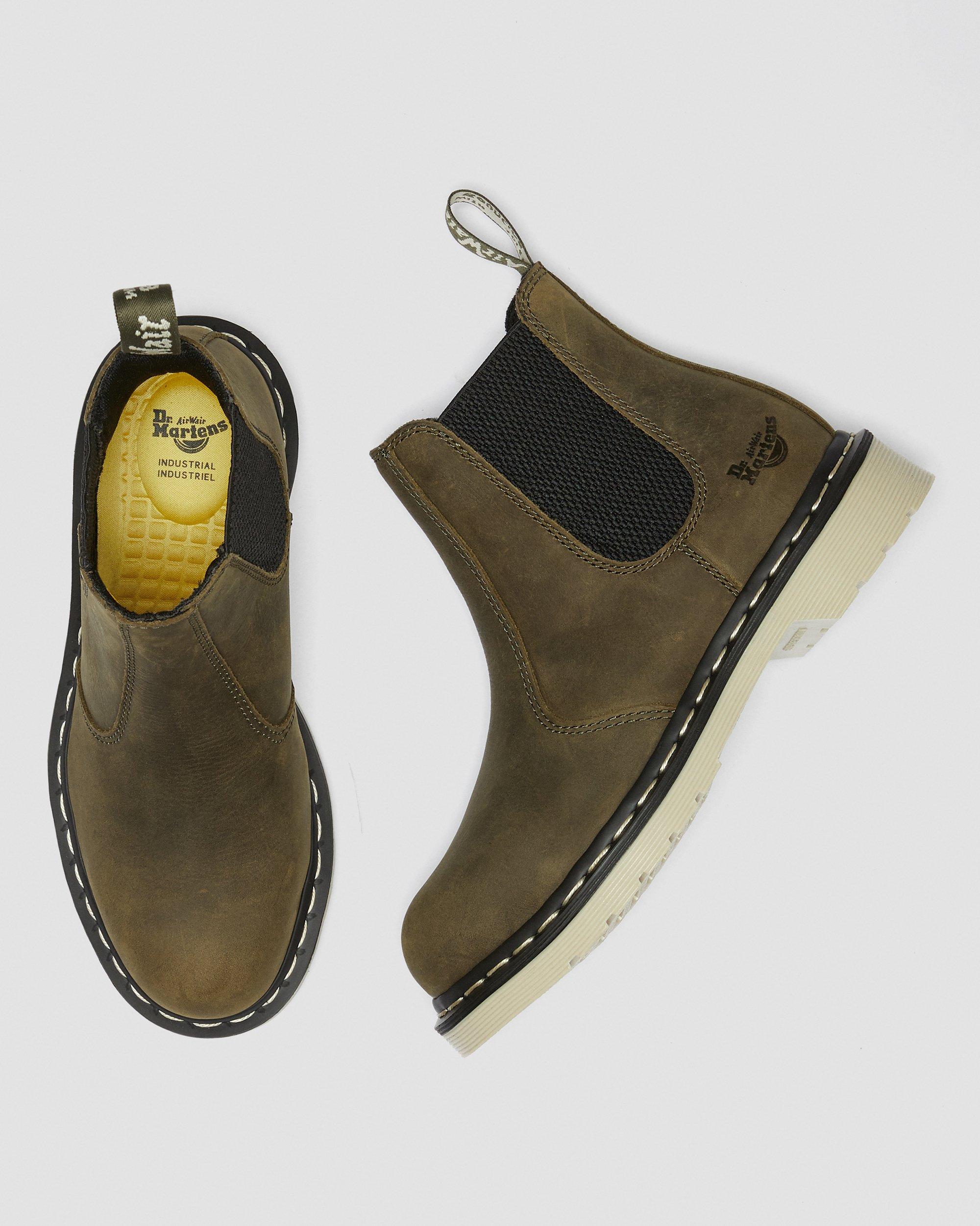 Arbor Women's Steel Toe Chelsea Work Boots in DMS OLIVE | Dr. Martens™