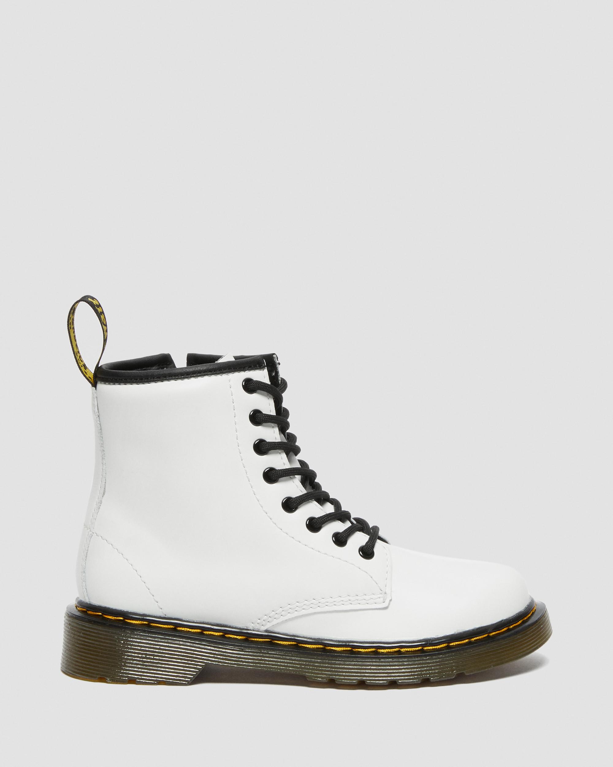 Junior 1460 Leather Lace Up Boots in White | Dr. Martens