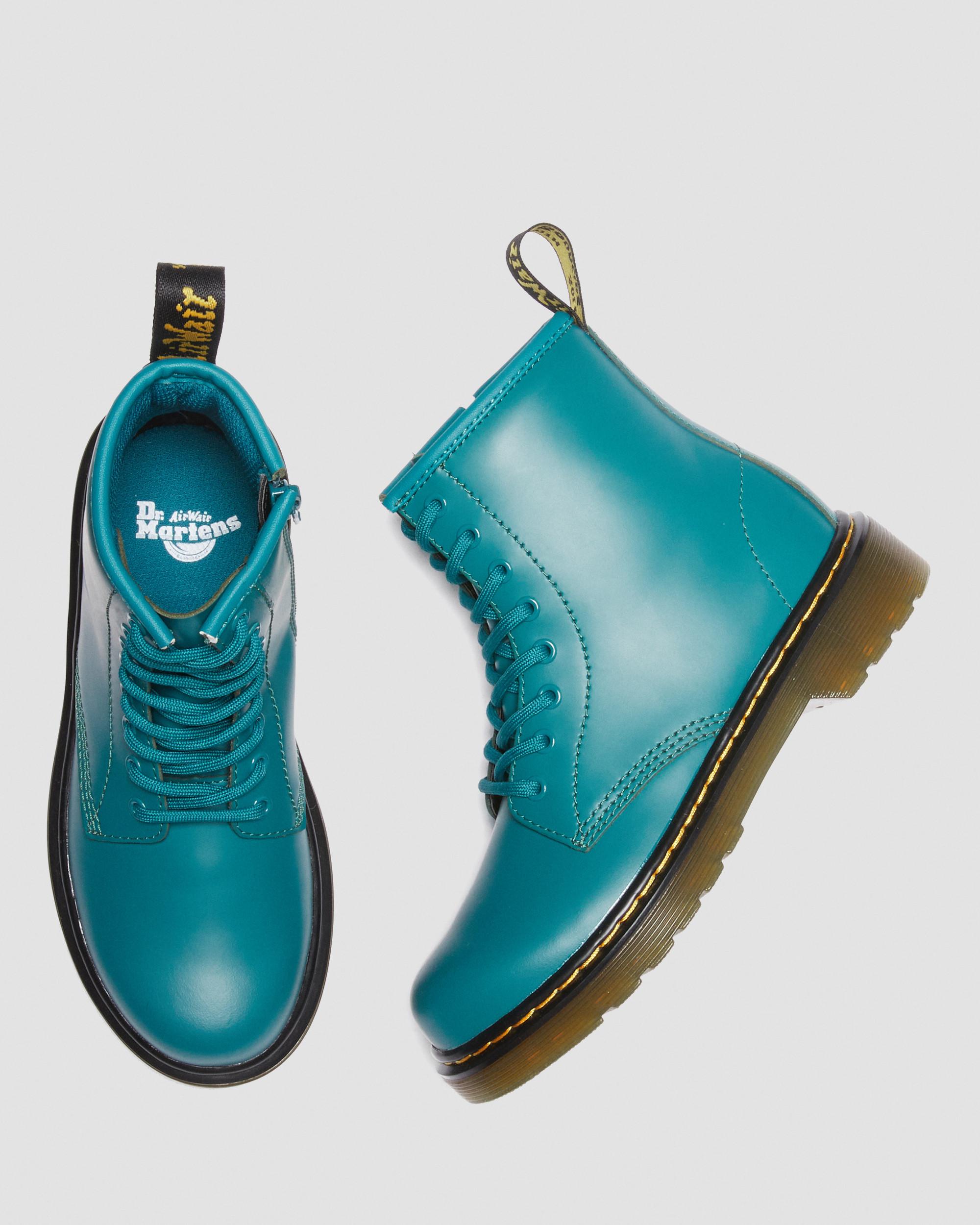 Junior 1460 Leather Lace Up Boots in TEAL GREEN | Dr. Martens™