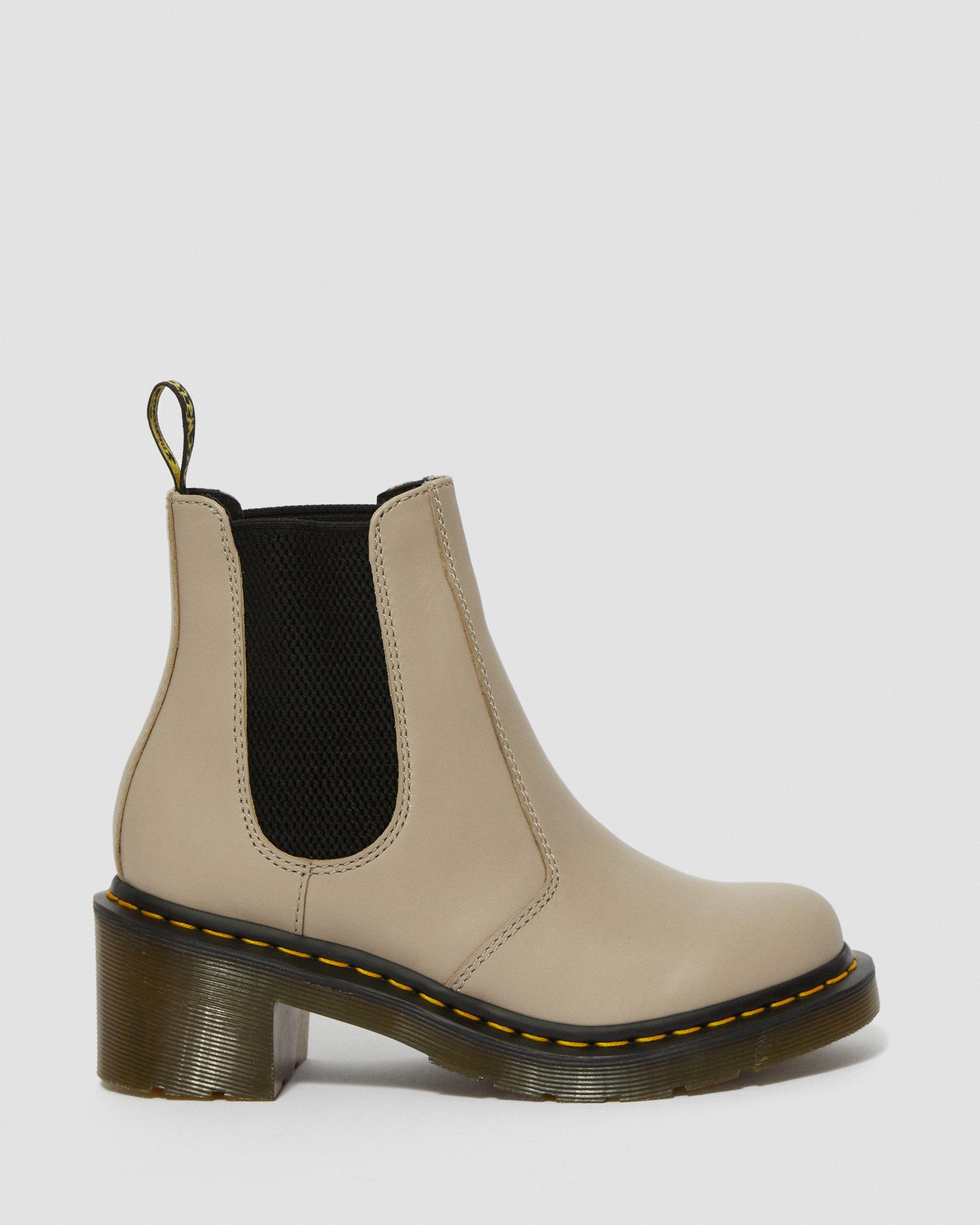 CADENCE LEATHER HEELED CHELSEA BOOTS in NATURAL | Dr. Martens™