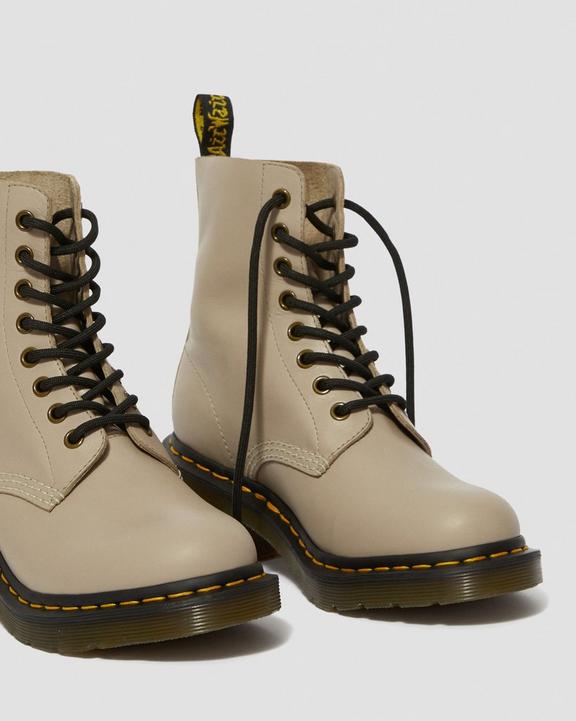 Clemency Women's Leather Heeled Lace Up Boots Dr. Martens