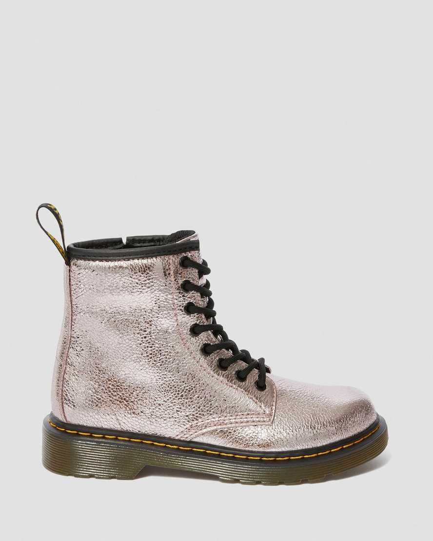 Junior 1460 Crinkle Metallic Boots Dr. Martens
