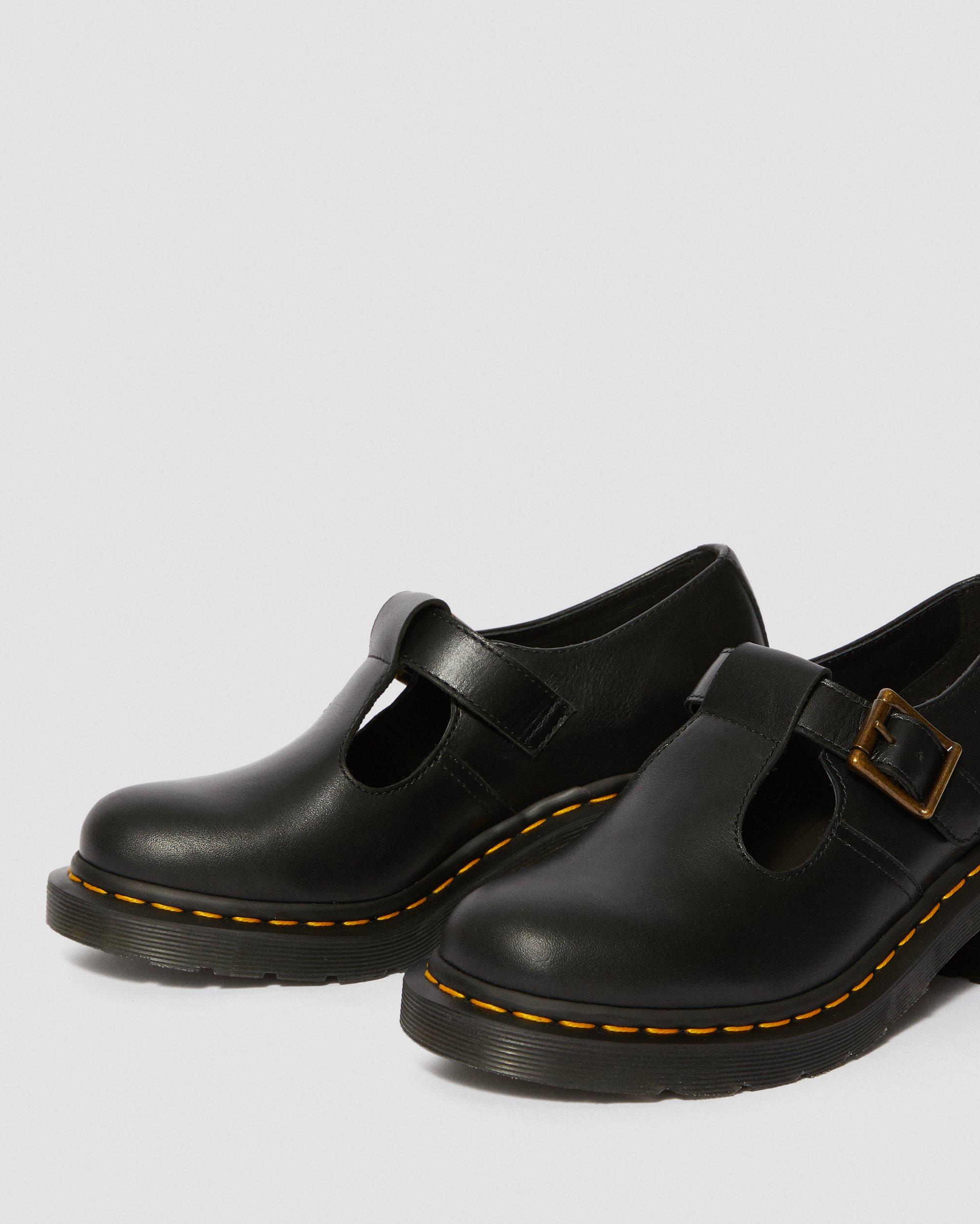 Sophia Women's Leather Heeled Mary Jane Shoes in Black | Dr. Martens