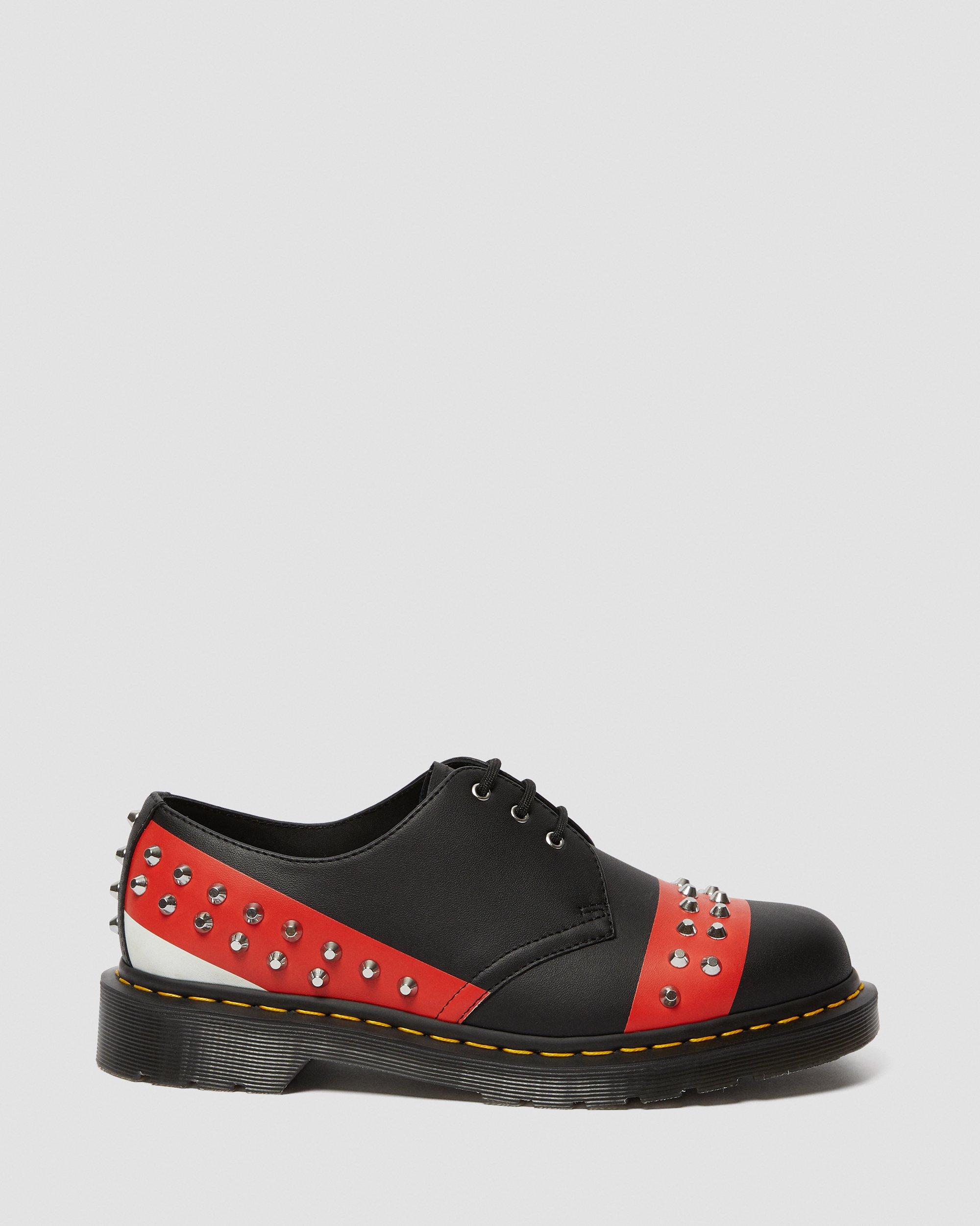赤星ラガー　Dr. Martens 1461 Black UK6 1461 STUDDED LEATHER SHOES in BLACK+RED+WHITE | Dr. Martens™