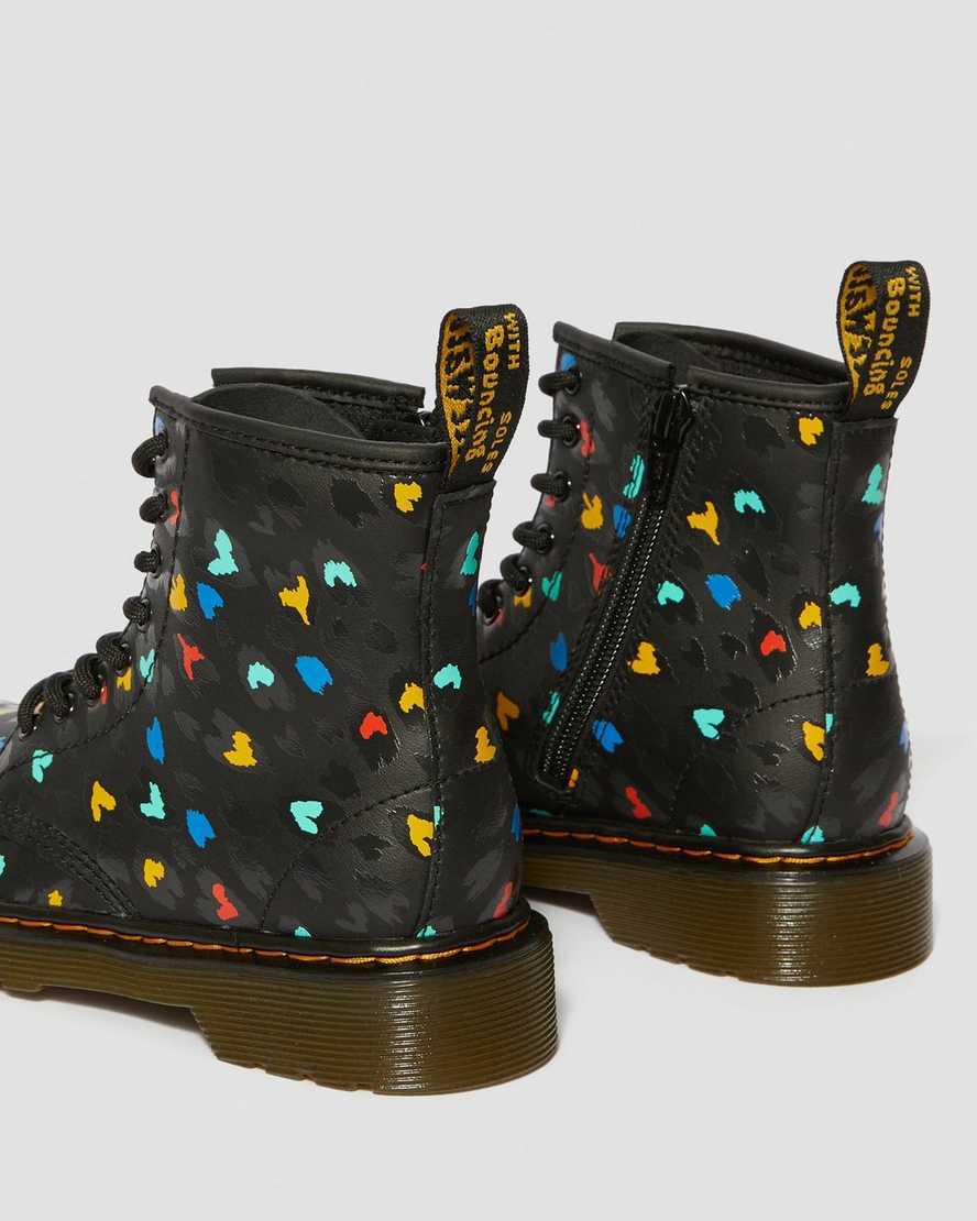 Junior 1460 Leather Heart Printed Lace Up Boots | Dr Martens