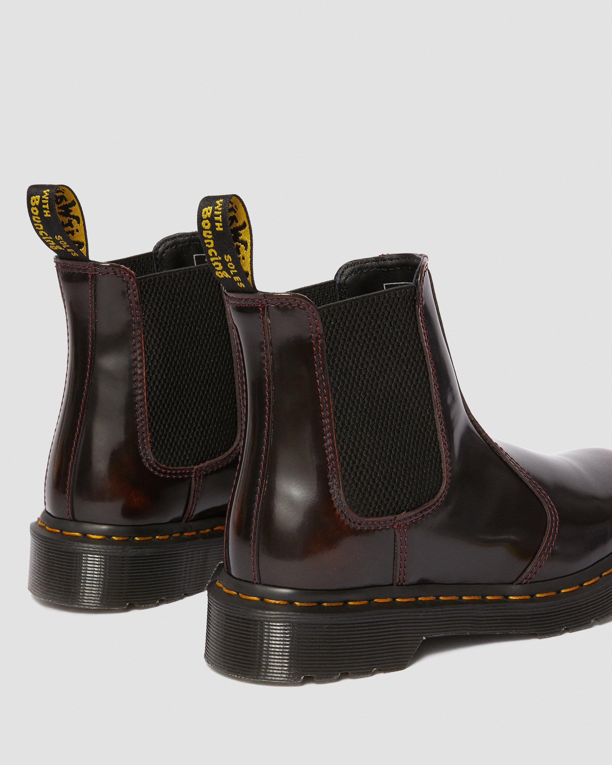 2976 Women's Arcadia Leather Chelsea Boots in CHERRY RED | Dr