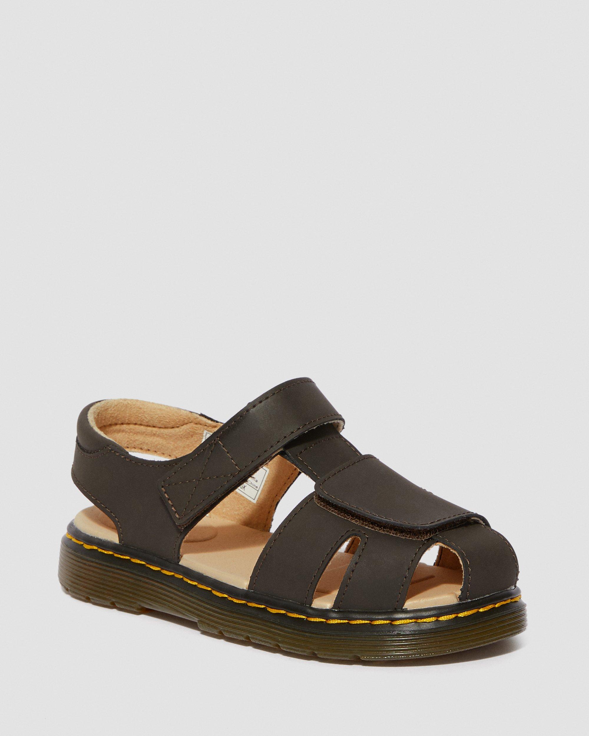 Junior Moby II Wildhorse Leather Sandals in DARK BROWN | Dr. Martens™