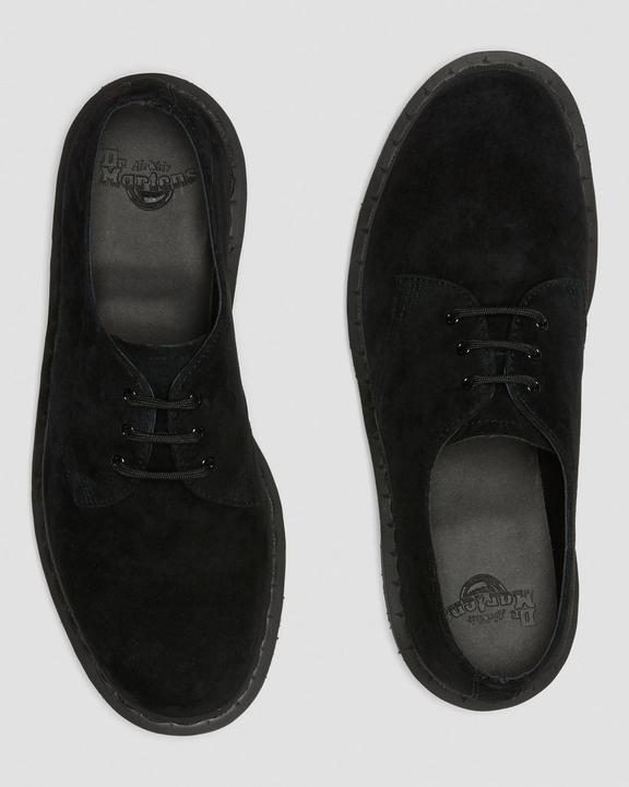 Chaussures 1461 en daim noir Dr. Martens