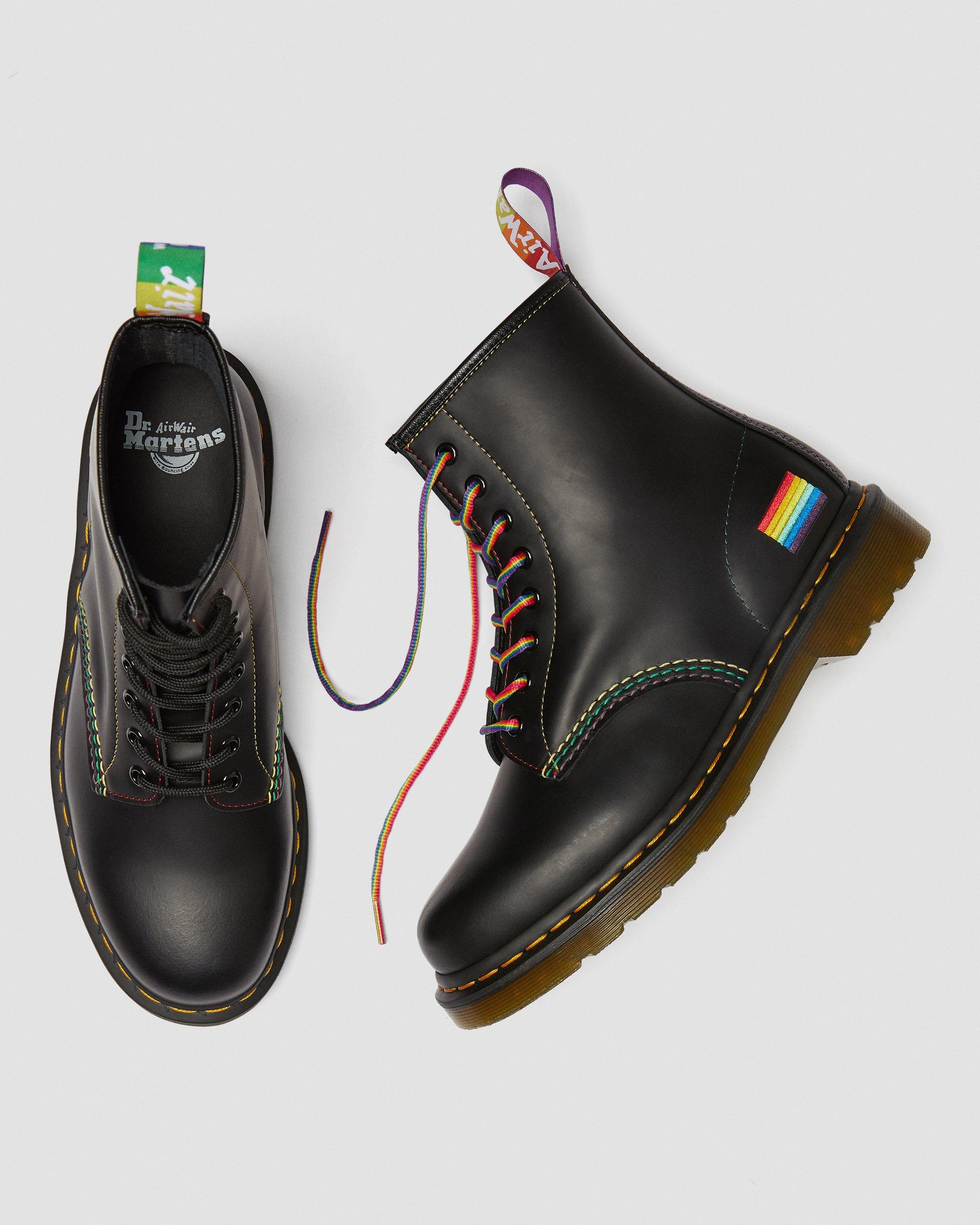 For Pride Smooth Leather Up Boots | Martens