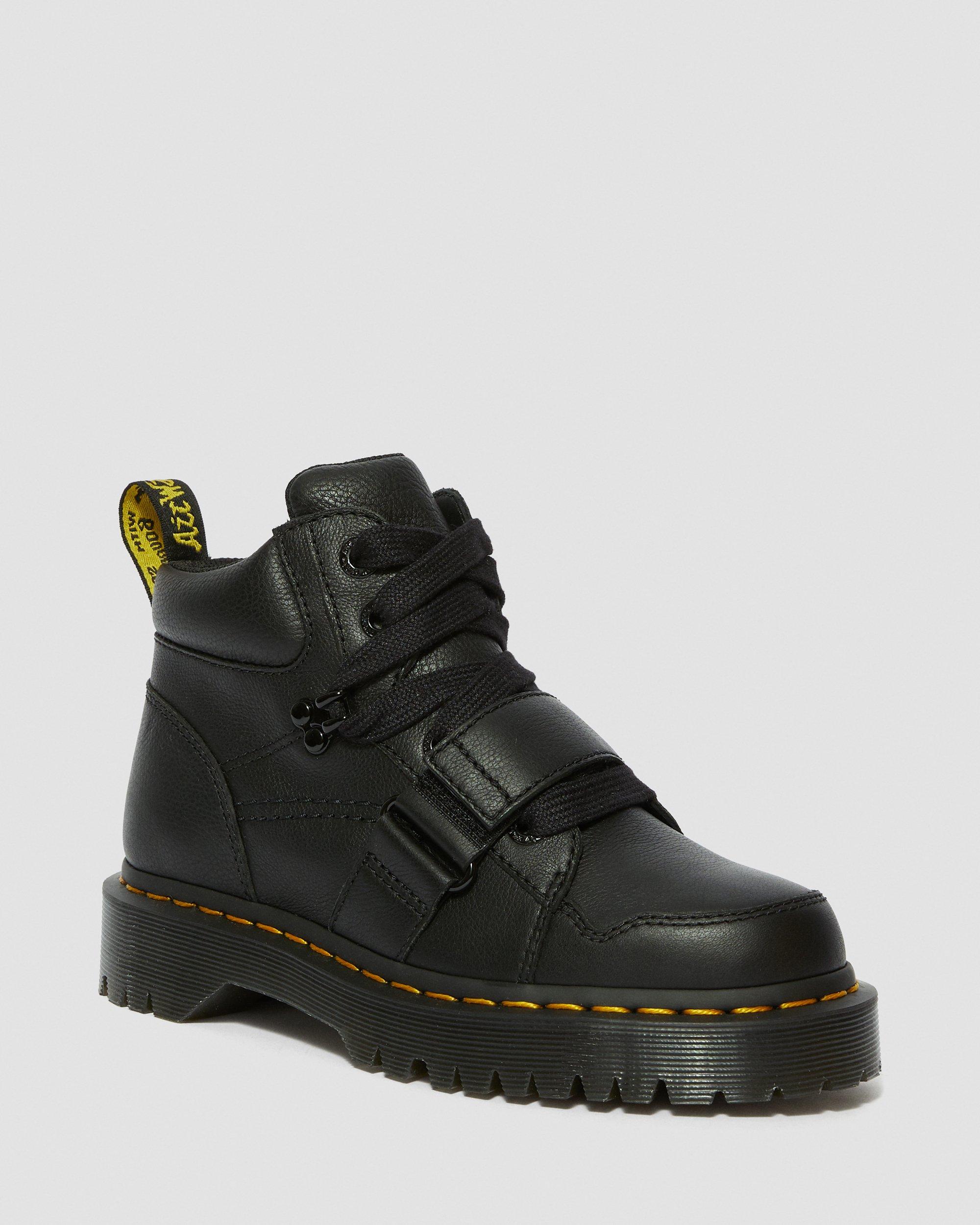 【匿名配送】★美品★ZUMA DOCS 145㎝ × FLUX PR sizeS Zuma II Women's Leather Chunky Boots in BLACK | Dr. Martens™