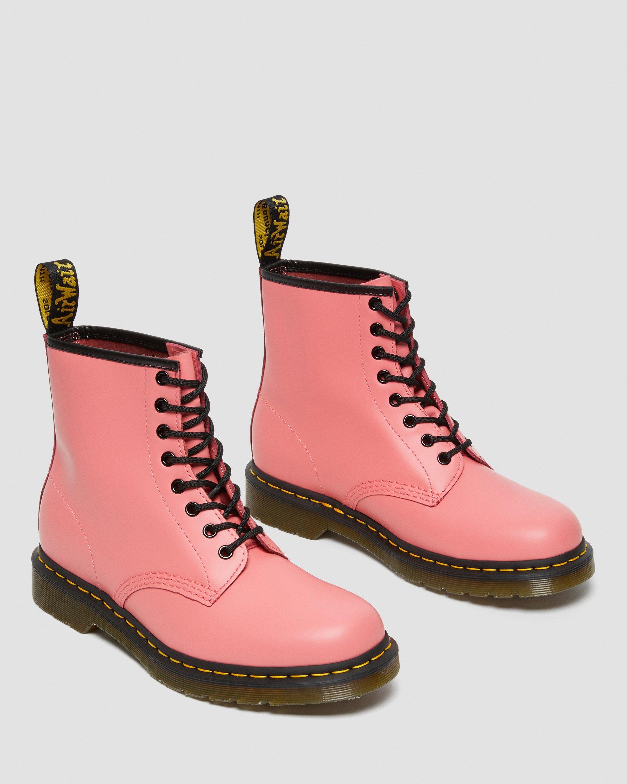 1460 Smooth Leather Lace Up Boots in ACID PINK | Dr. Martens™