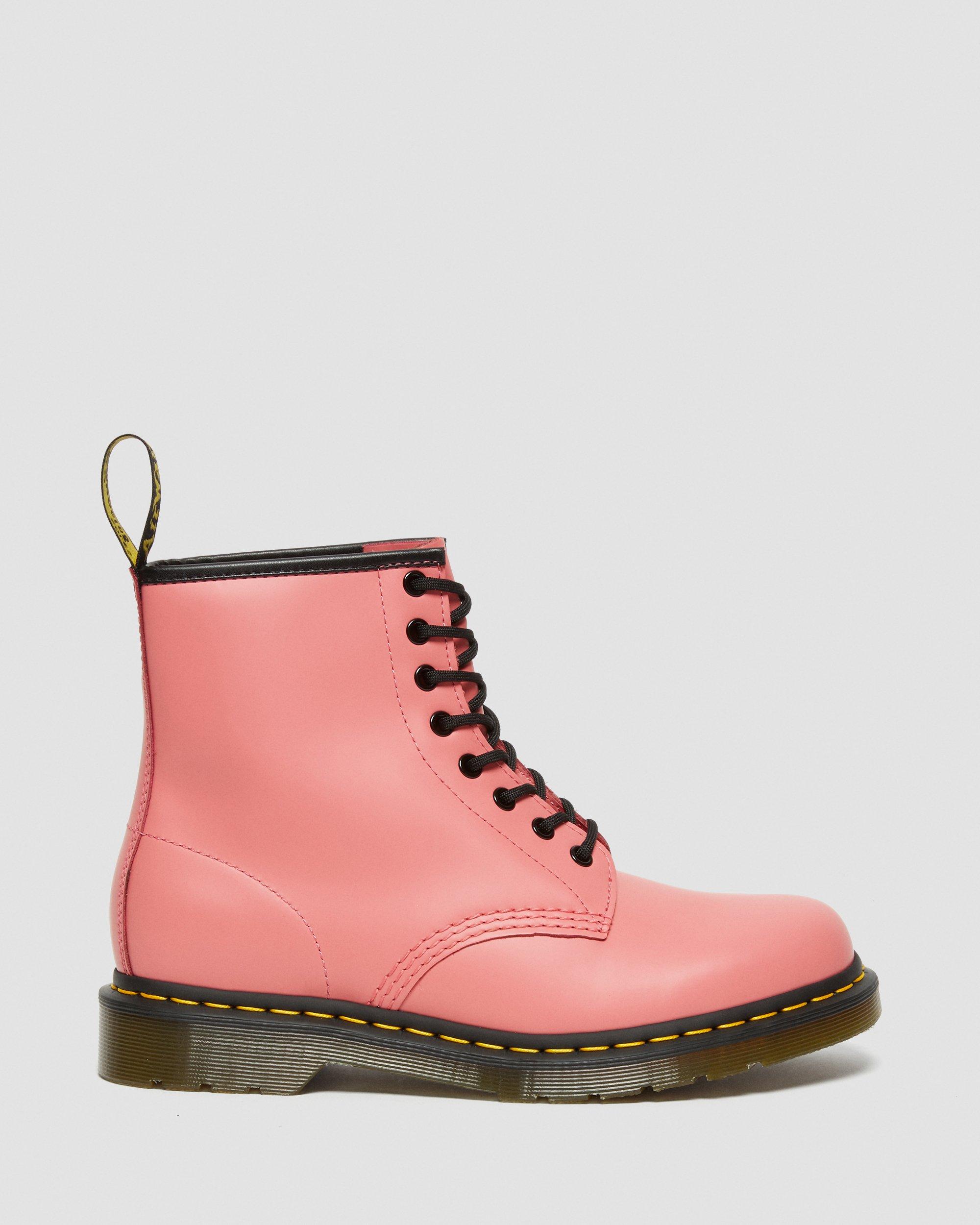1460 Smooth Leather Lace Up Boots in Acid Pink | Dr. Martens