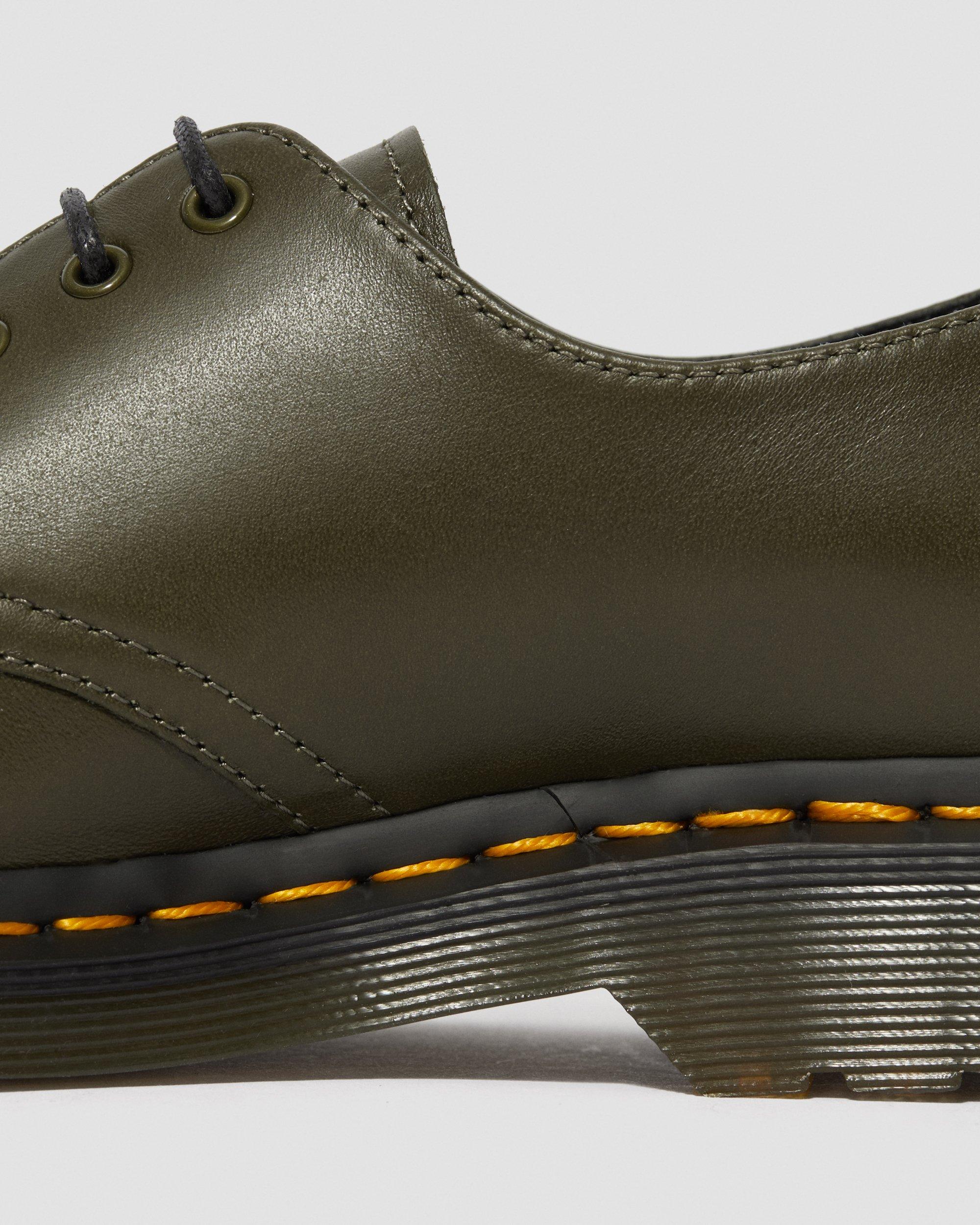 1461 Women's Wanama Leather Oxford Shoes in DMS OLIVE | Dr. Martens™