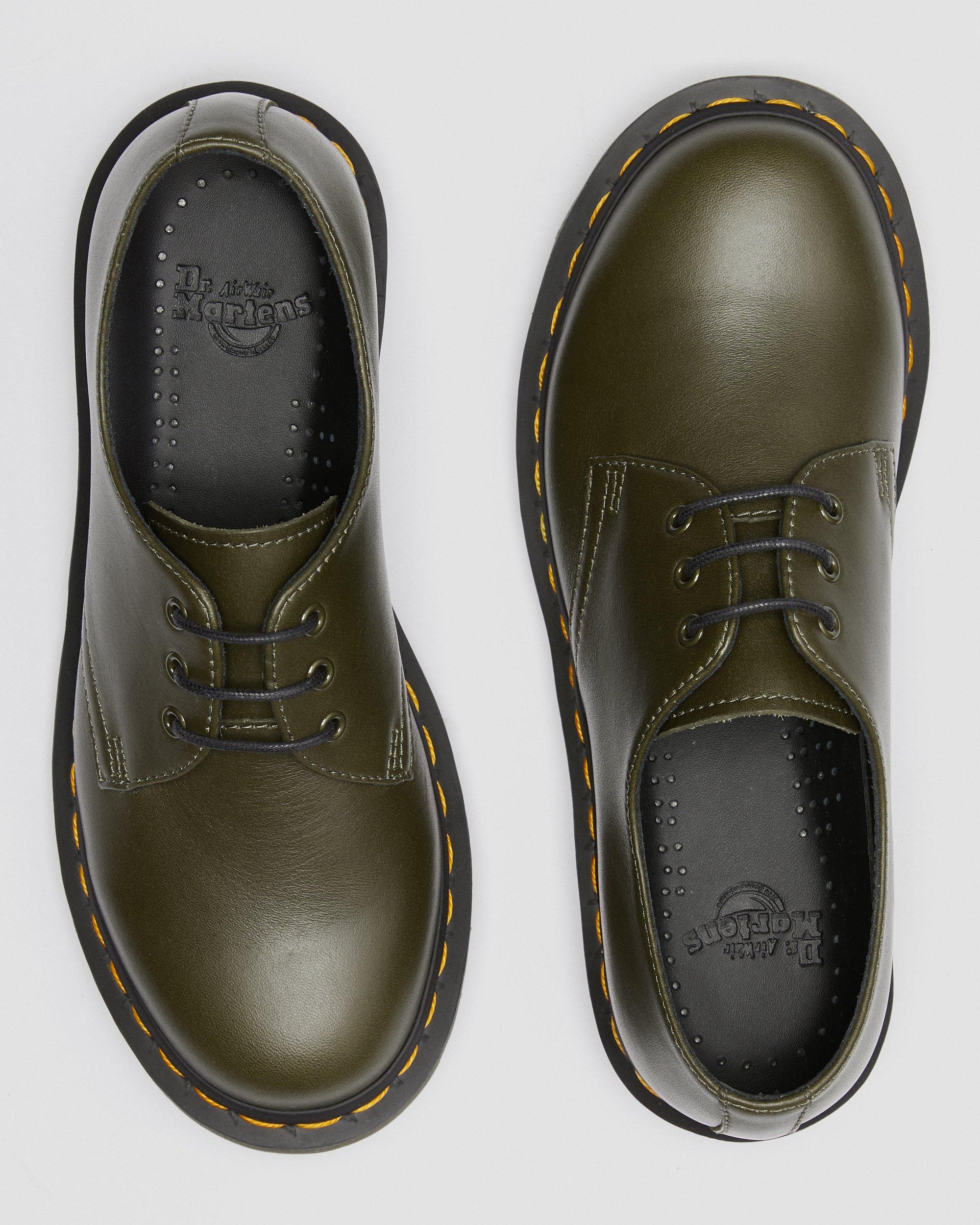 1461 Women's Wanama Leather Oxford Shoes in DMS OLIVE | Dr. Martens™