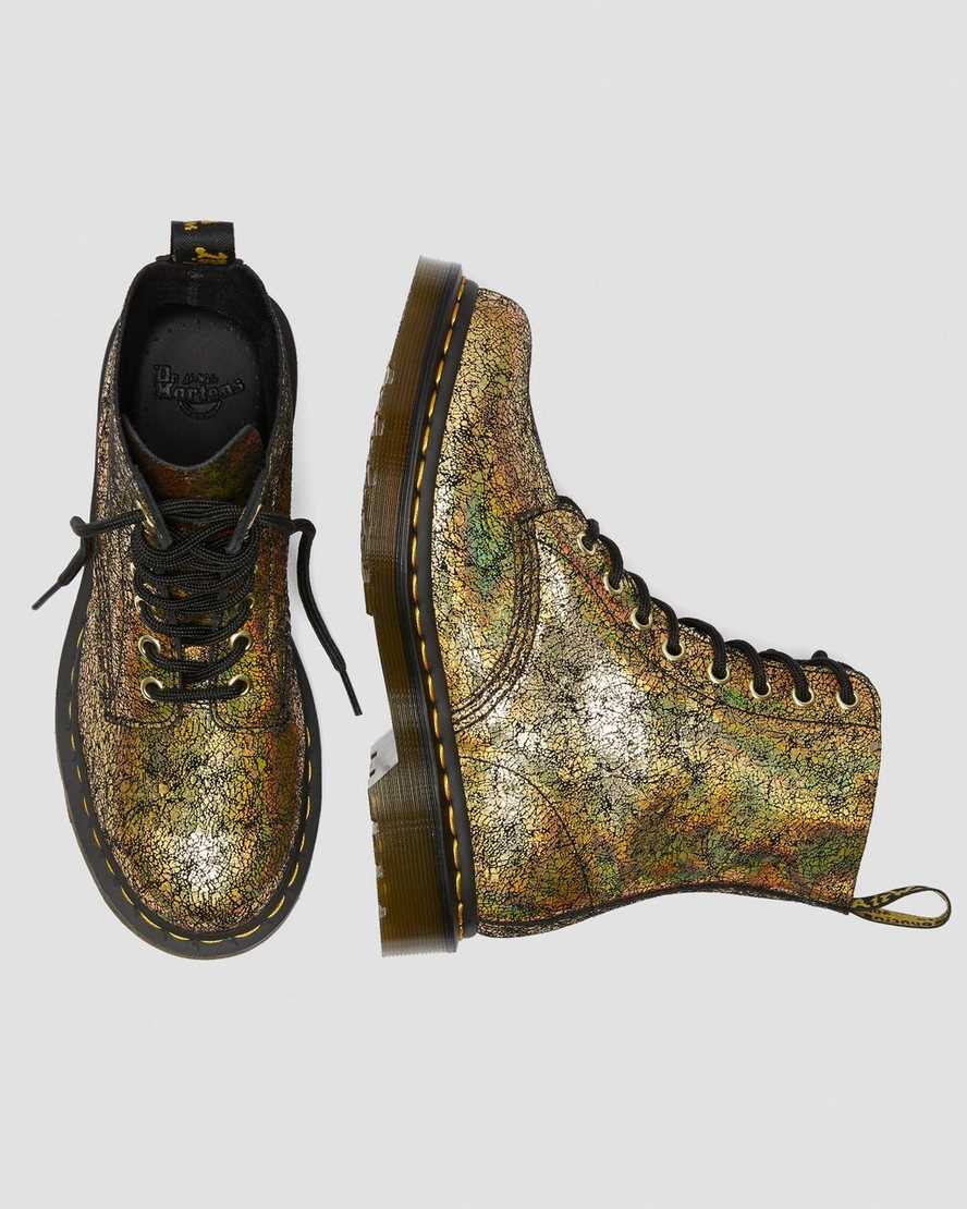 1460 Pascal Metallic Leather Lace Up Boots Dr. Martens