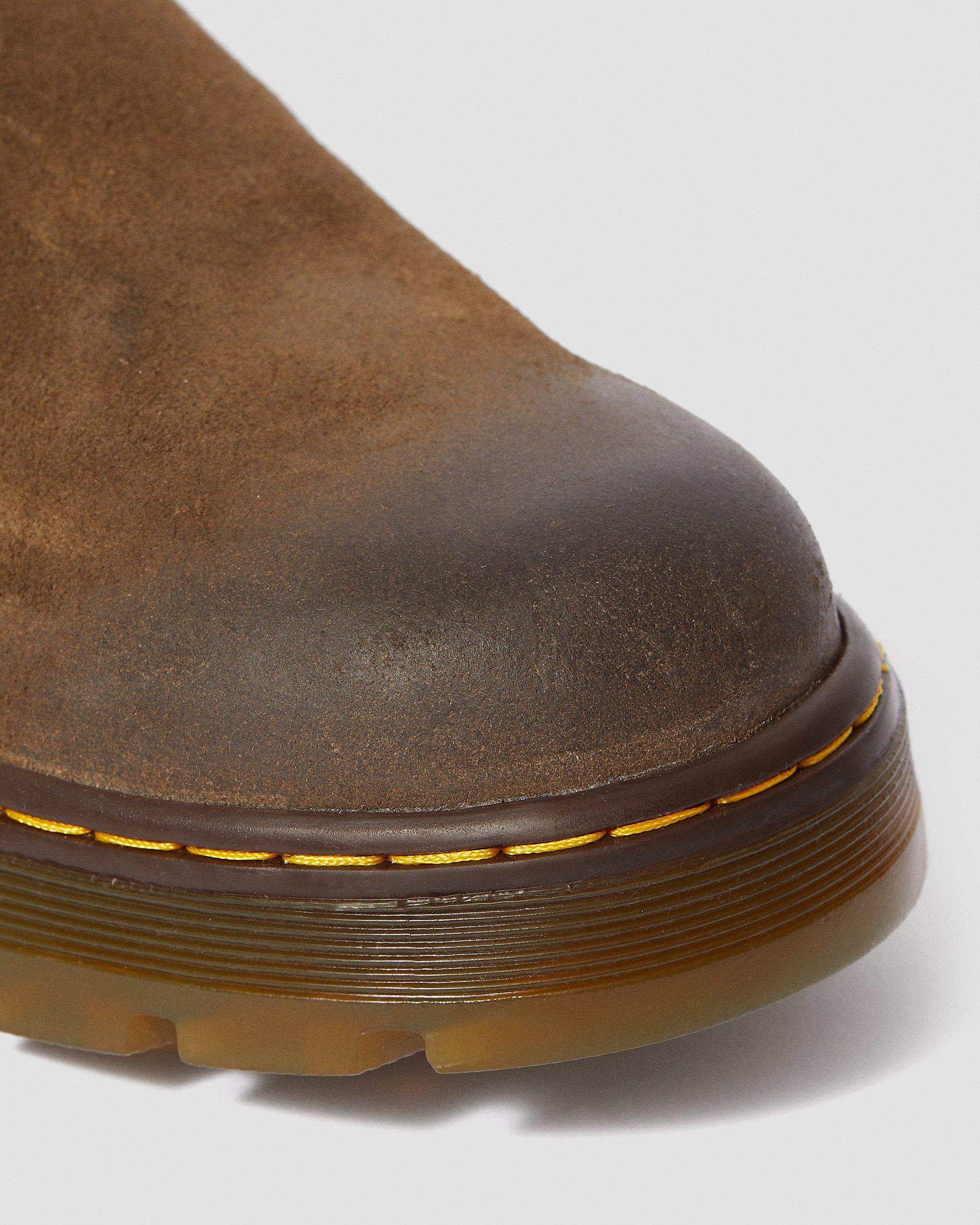 Hardie Suede Chelsea Work Boots in DARK BROWN | Dr. Martens™