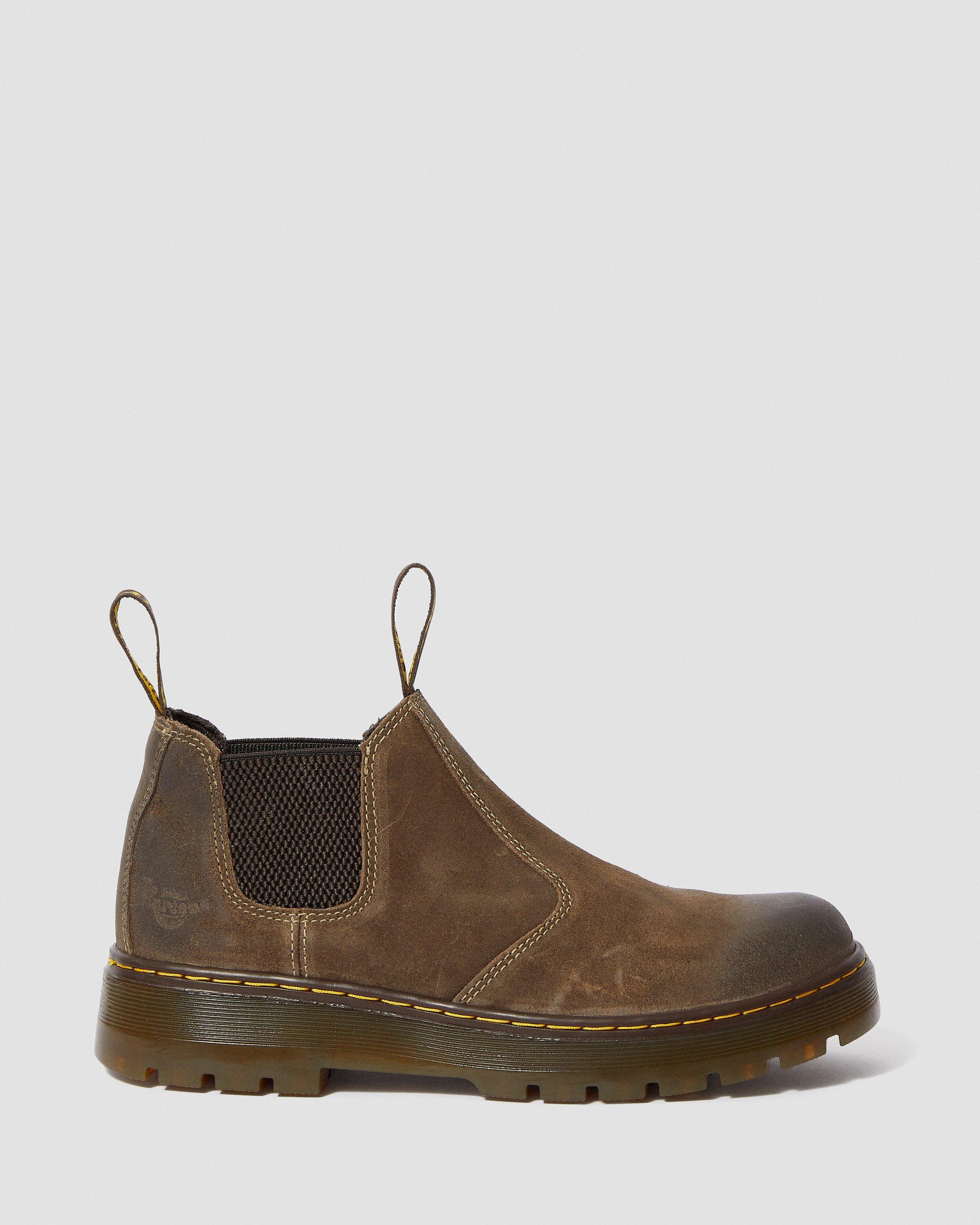 Hardie Suede Chelsea Work Boots in Dark Brown | Dr. Martens display picture 3