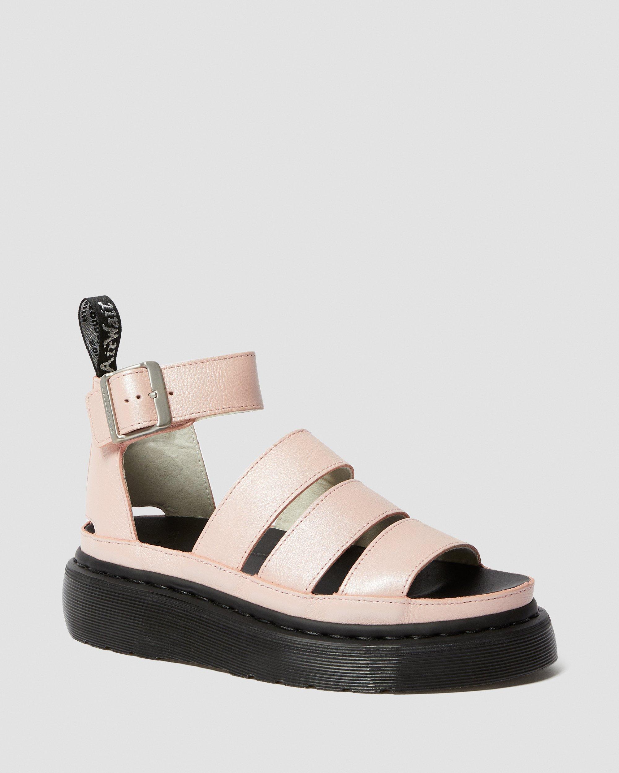 Clarissa II Metallic Leather Platform Sandals in PINK SALT | Dr