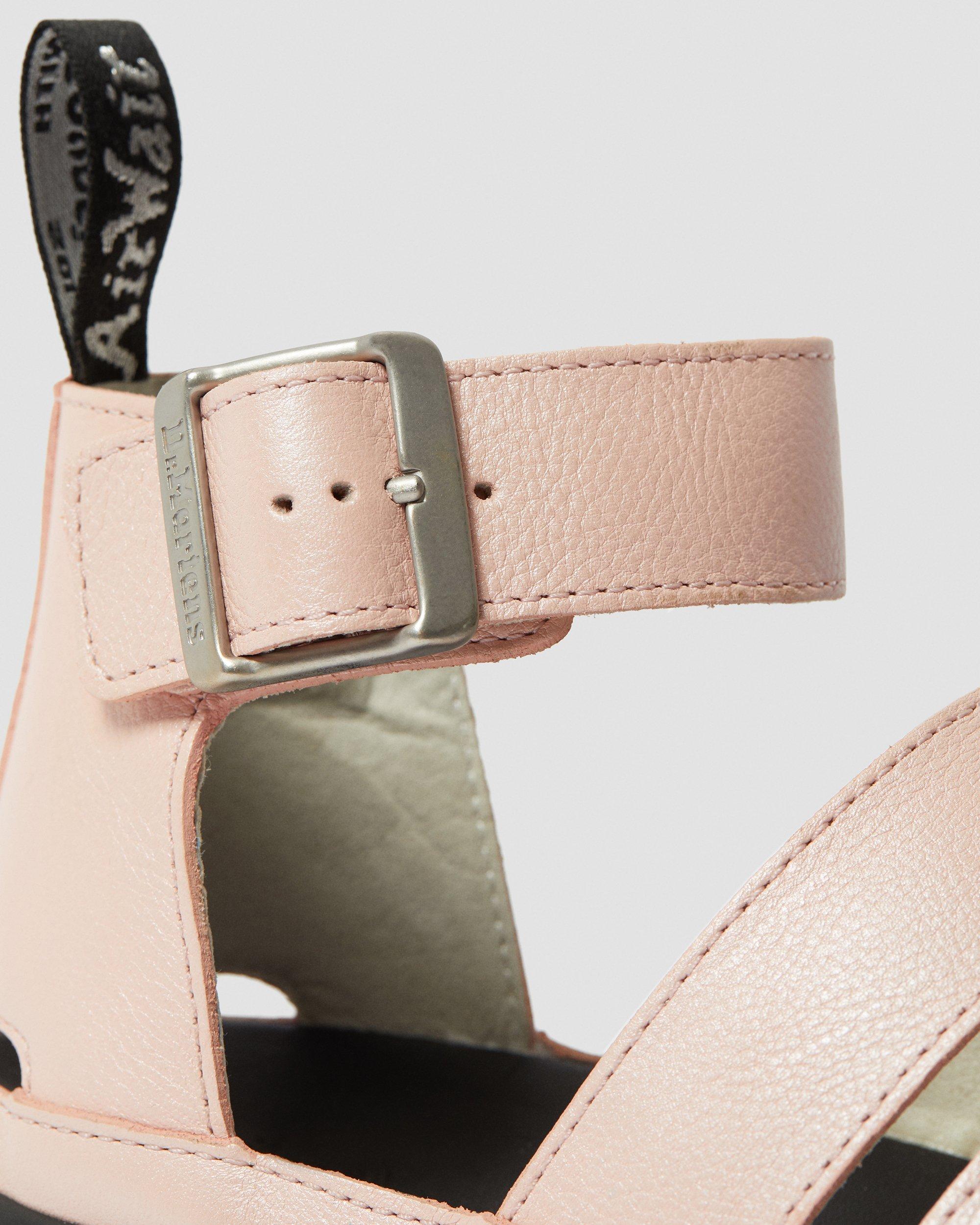 Clarissa II Metallic Leather Platform Sandals in PINK SALT | Dr