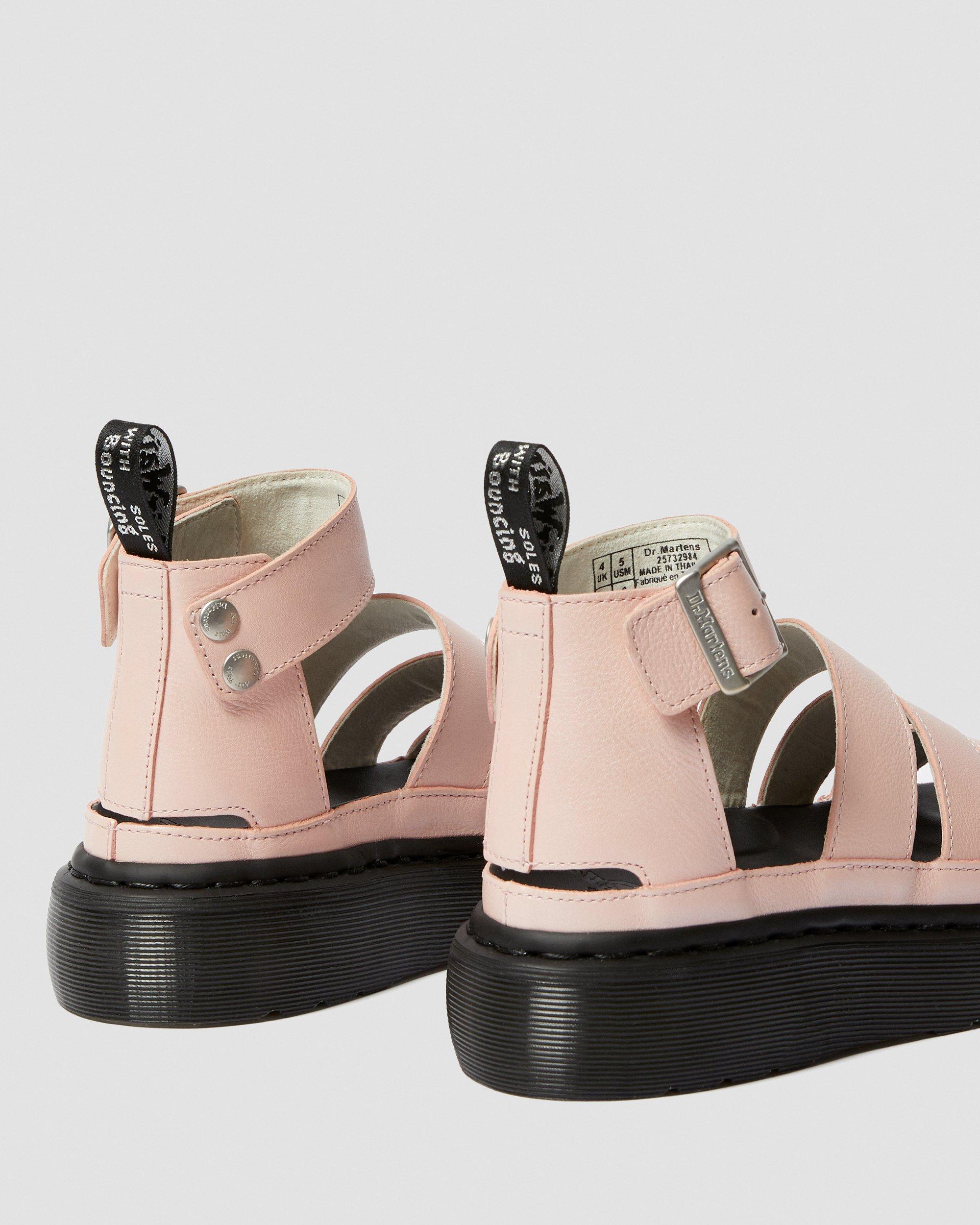 Clarissa II Metallic Leather Platform Sandals in PINK SALT | Dr
