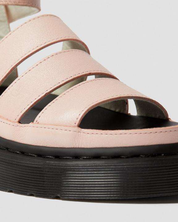 Clarissa II Metallic Leather Platform Sandals Dr. Martens