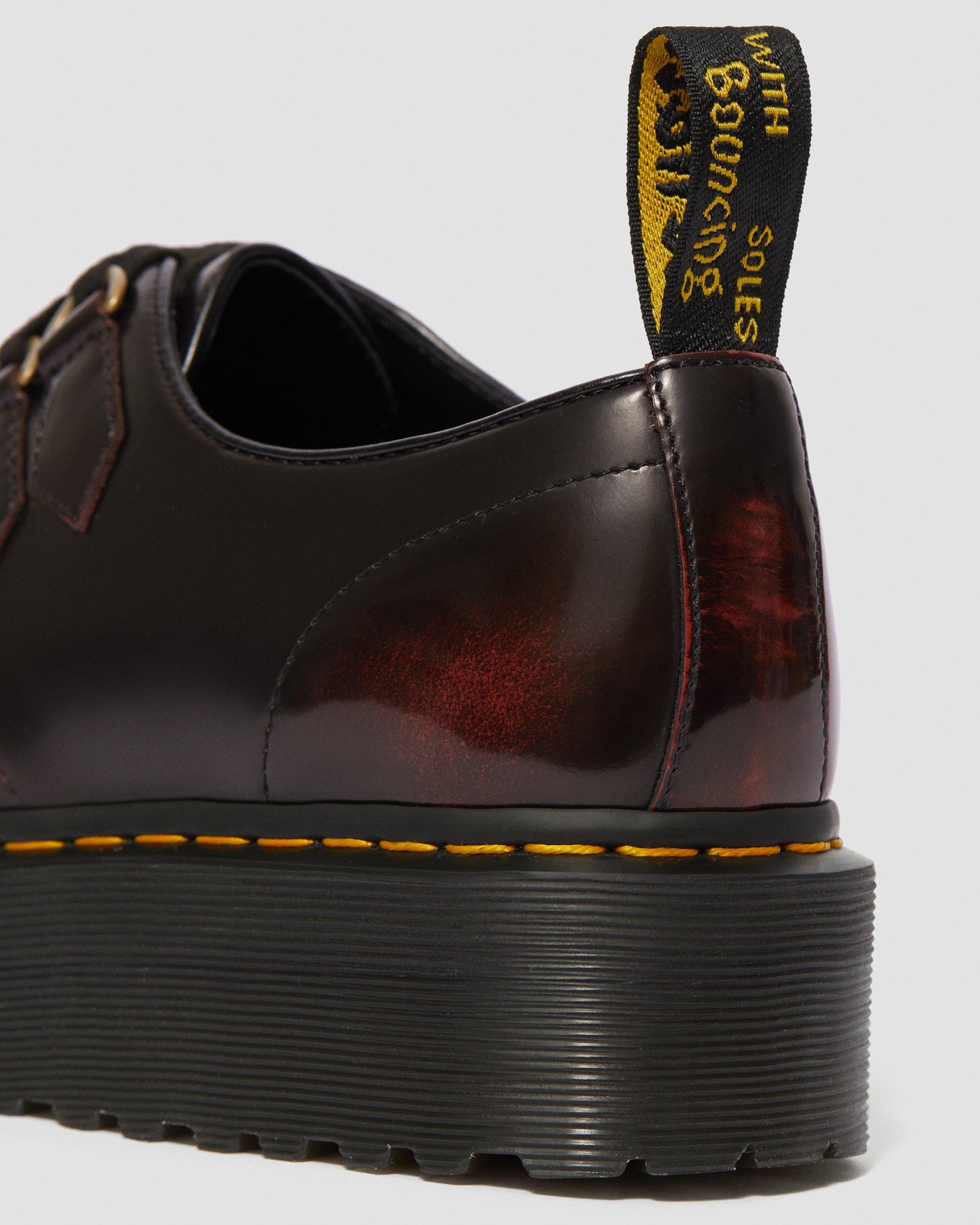 【美品】Dr.Martens SIDNEY 厚底 UK6 クリーパーシューズ Sidney Arcadia Leather Creeper Platform Shoes in CHERRY RED | Dr