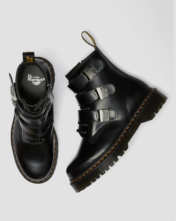 FENIMORE LEATHER BUCKLE ANKLE BOOTS in Black | Dr. Martens FENIMORE LEATHER BUCKLE ANKLE BOOTS in Black | Dr. Martens