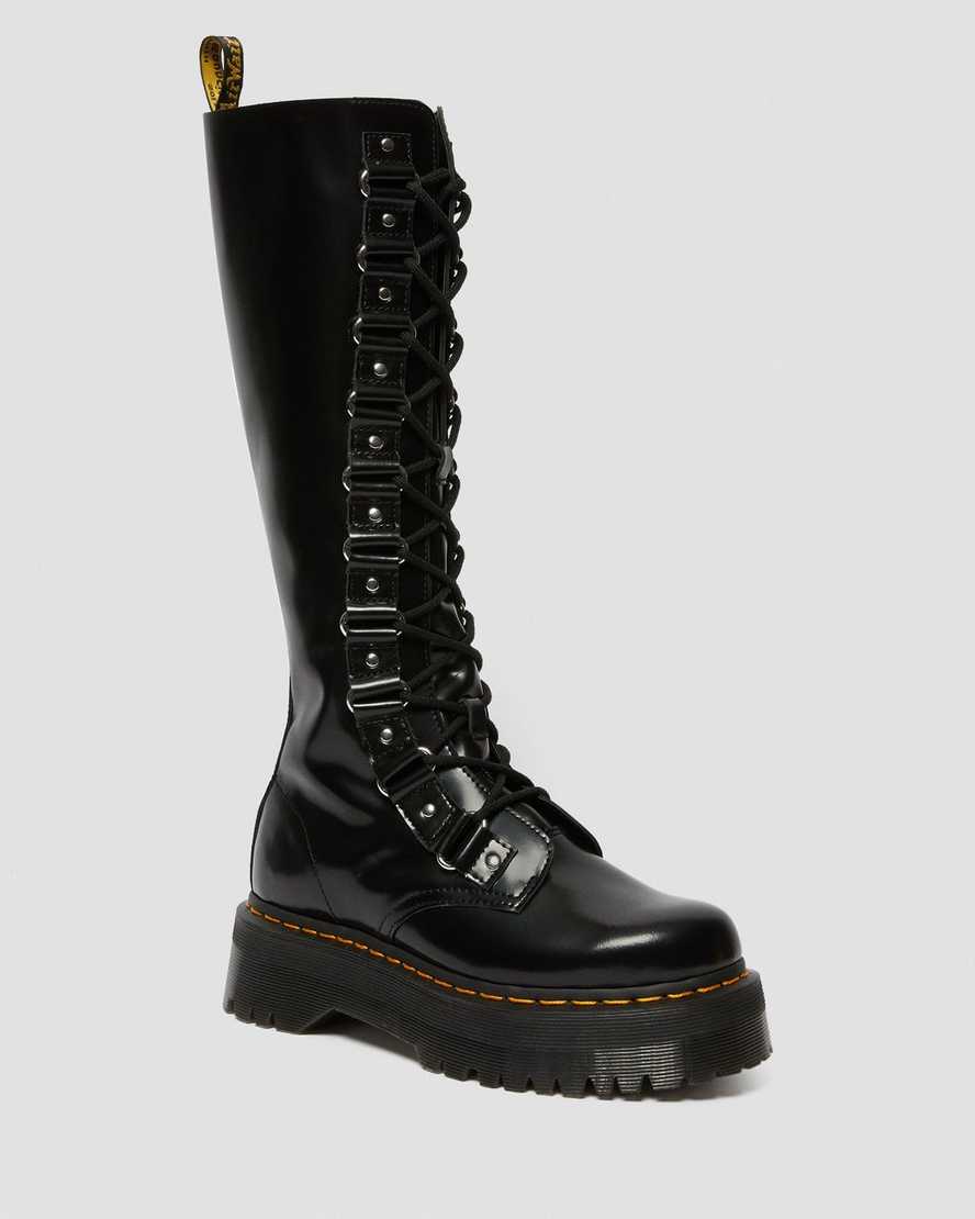 1B60 Xl Women's Leather Knee High Platform Boots | Dr Martens