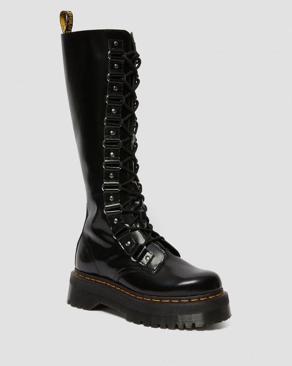 1B60 Xl Women's Leather Knee High Platform Boots in Black 1B60 Xl Women's Leather Knee High Platform Boots in Black